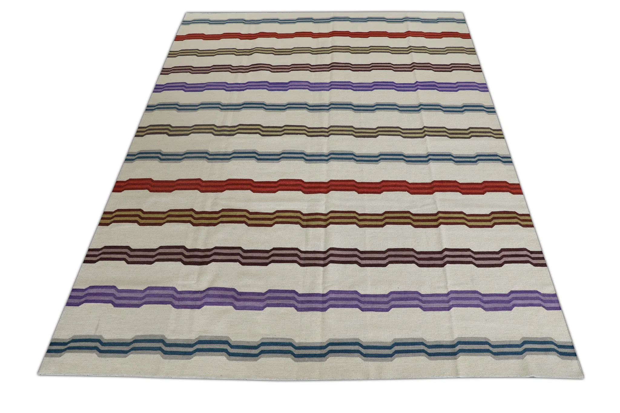 Early 21st Century Handmade Modern Kilim Rug 8\'6 X 10\'9