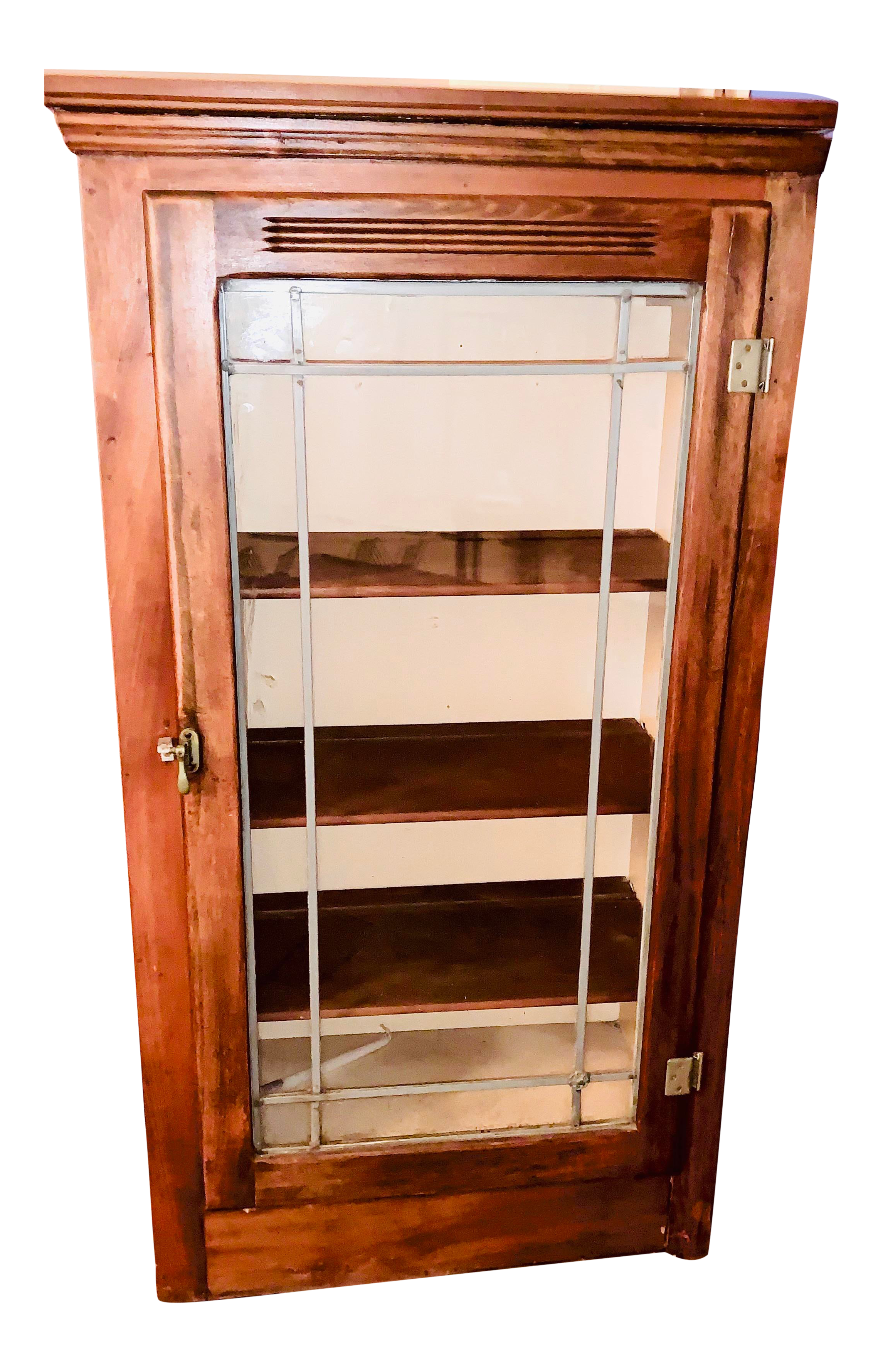 Mid 19th Century Display China Cabinet With Shelving Drawer And