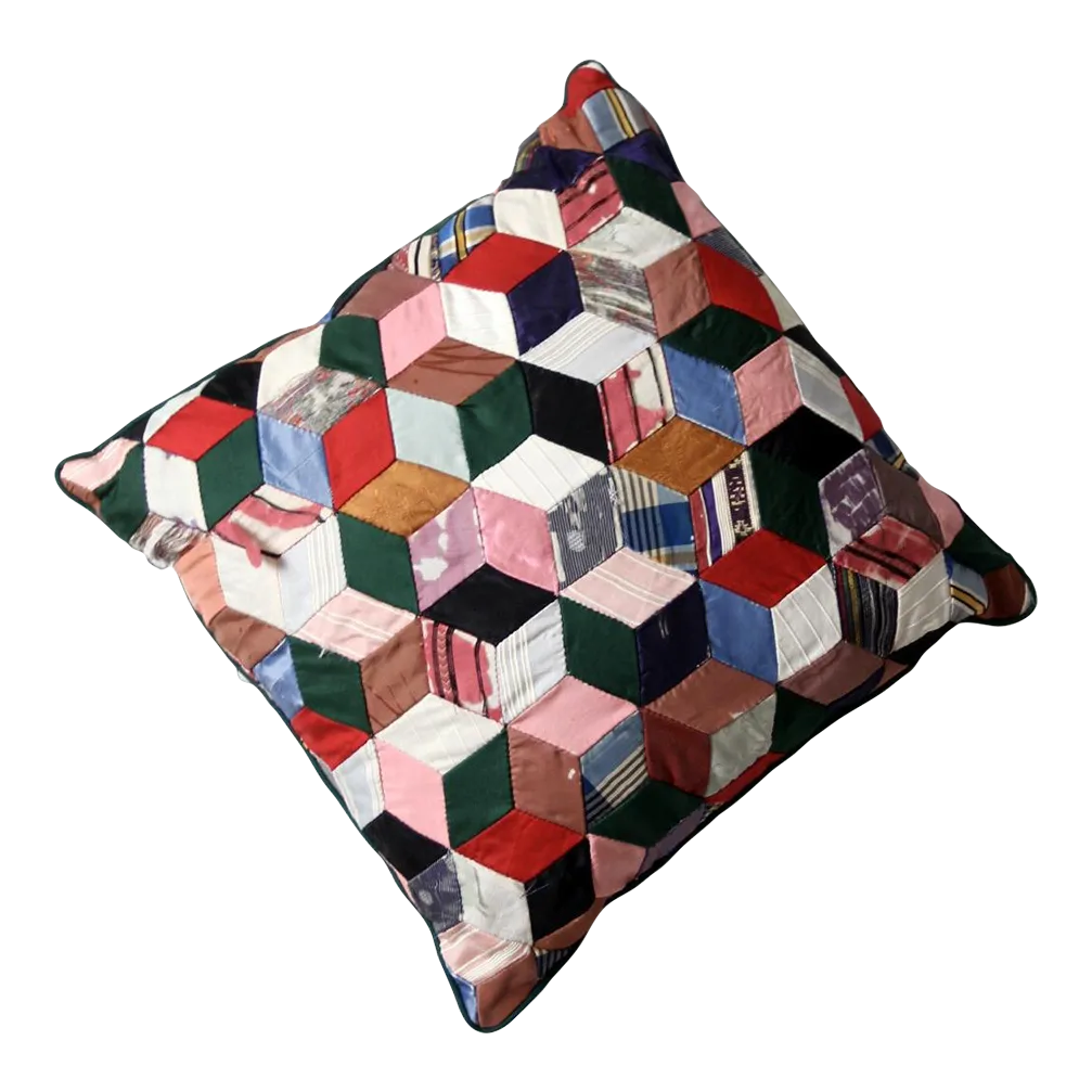 Antique Crazy Quilt Pillow Chairish