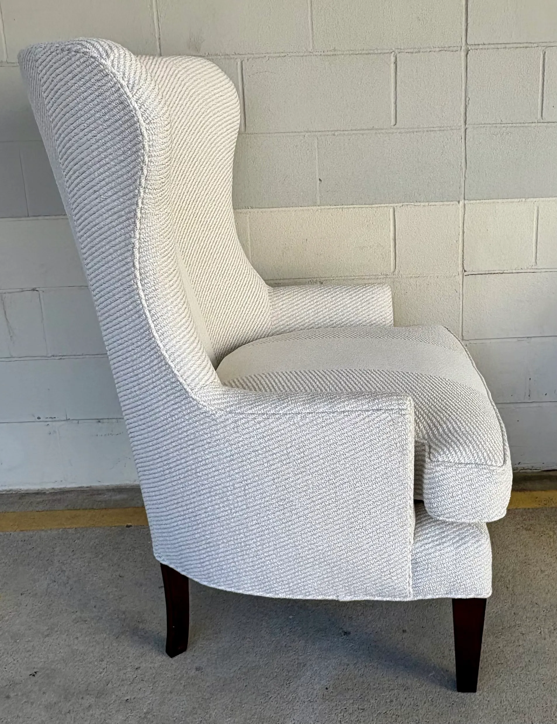 Modern White Surfside Wingback Chair