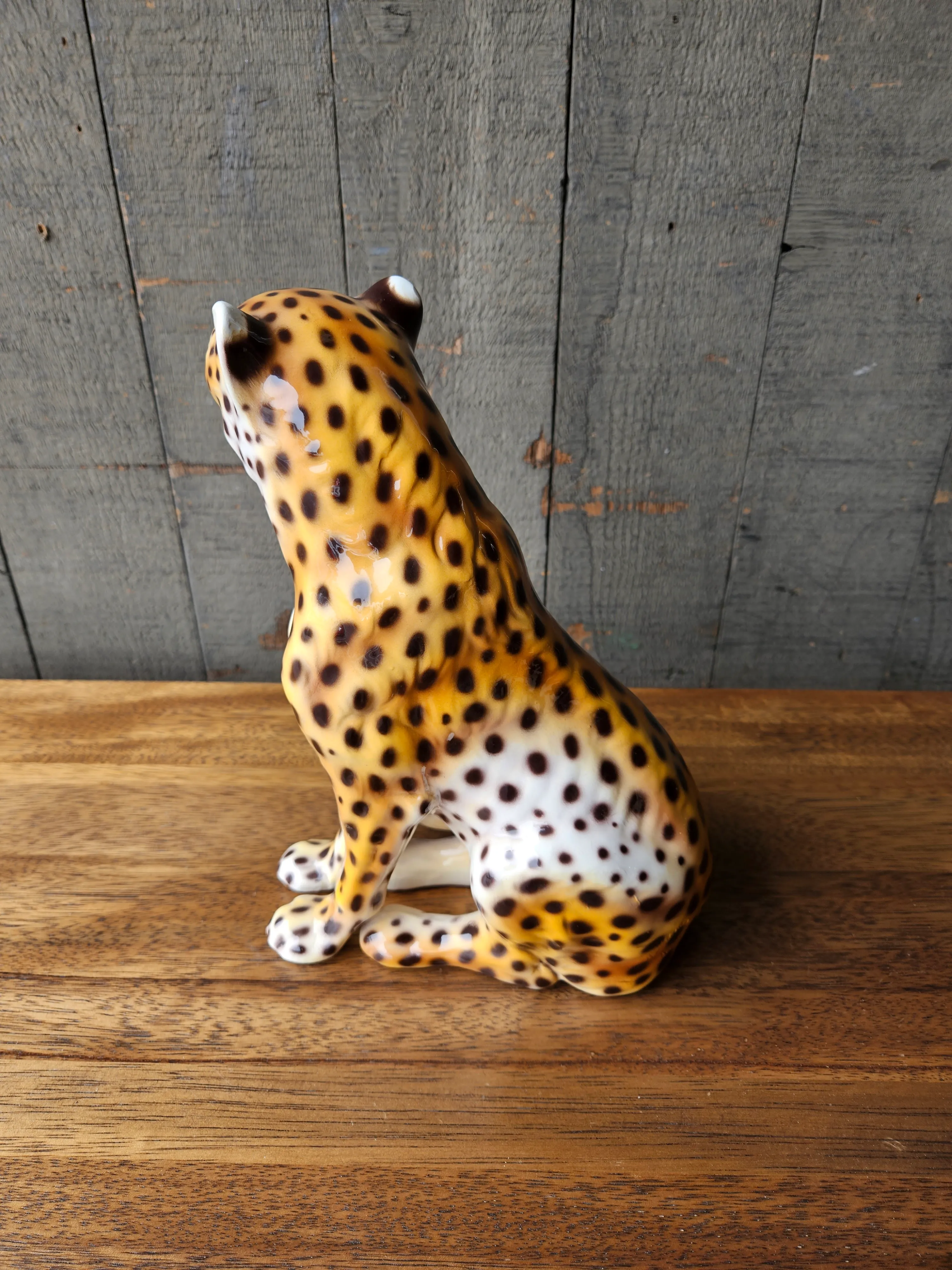 1990s Ceramic Cheetah Statue by Intrada | Chairish