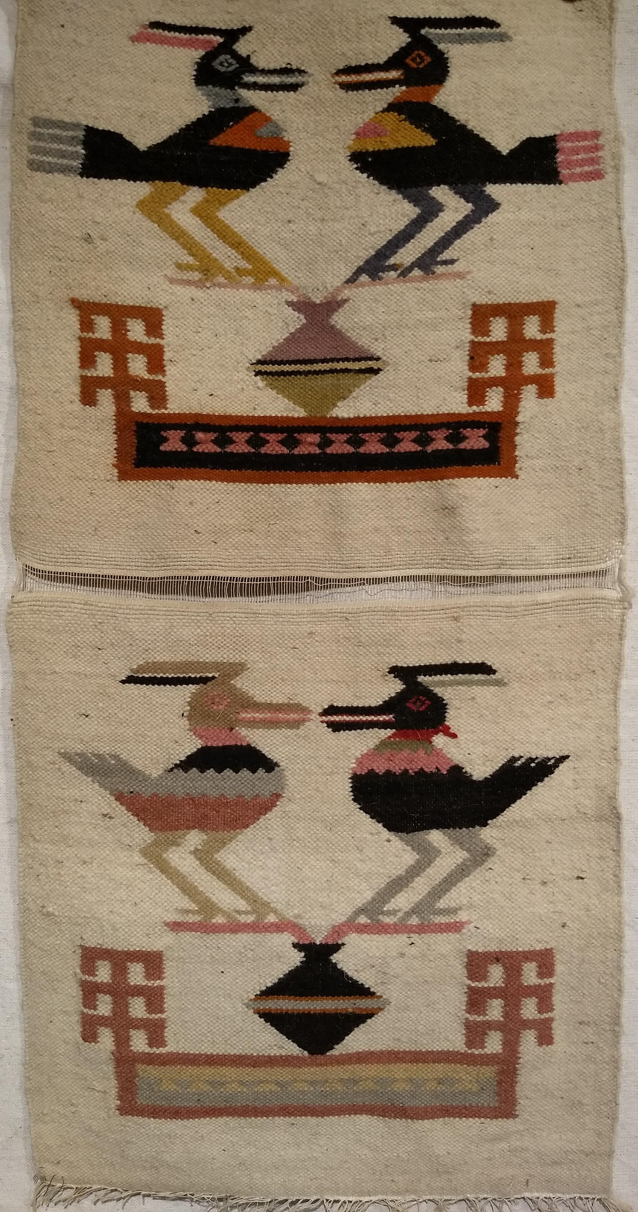 Vintage Navajo Style Pictorial Rug -1&rsquo; 2" X 2&rsquo; 5" | Chairish