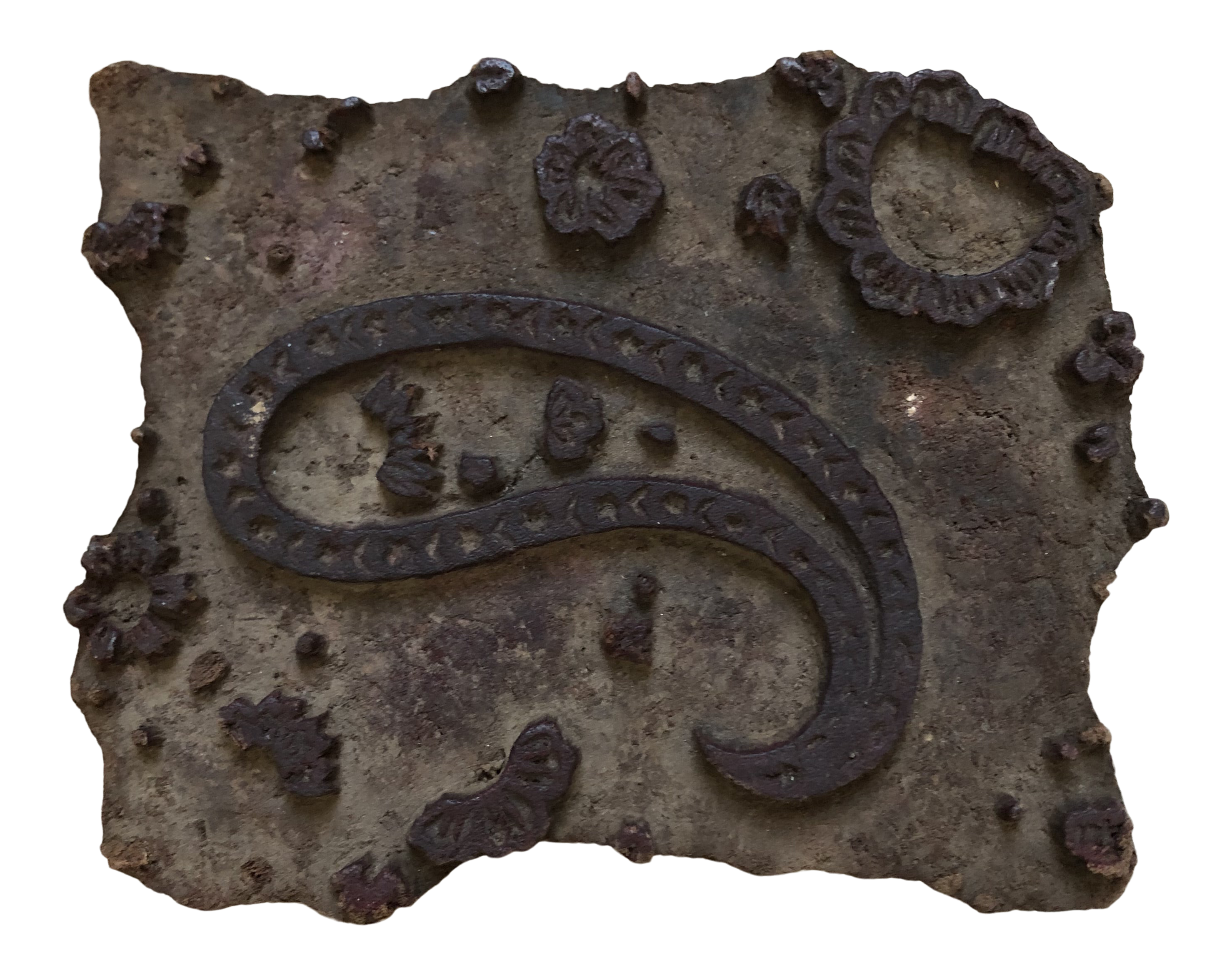 Antique Wood Paisley Design Wallpaper Print Block Chairish