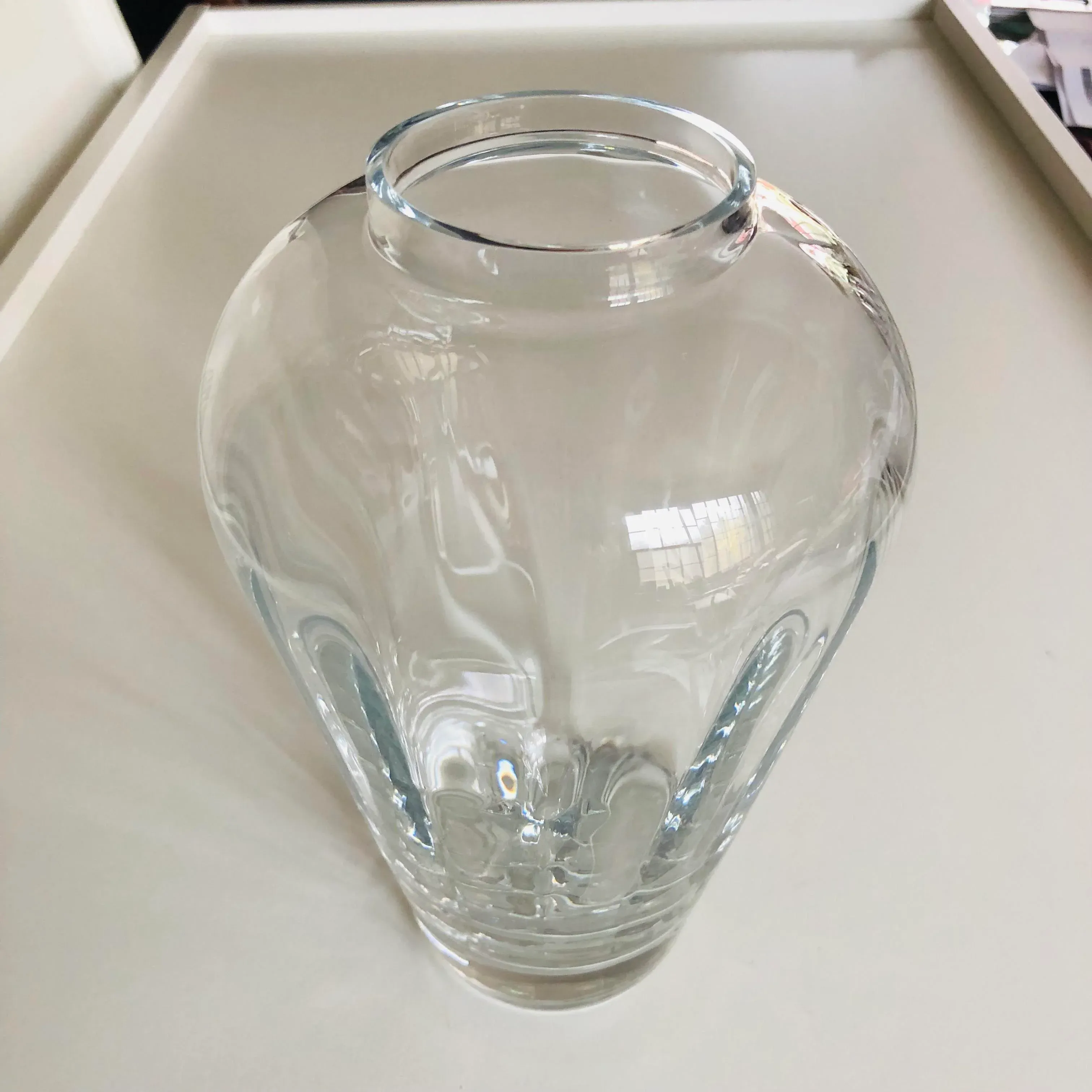 Vintage Lenox Clear Crystal Flower Vase main image 0