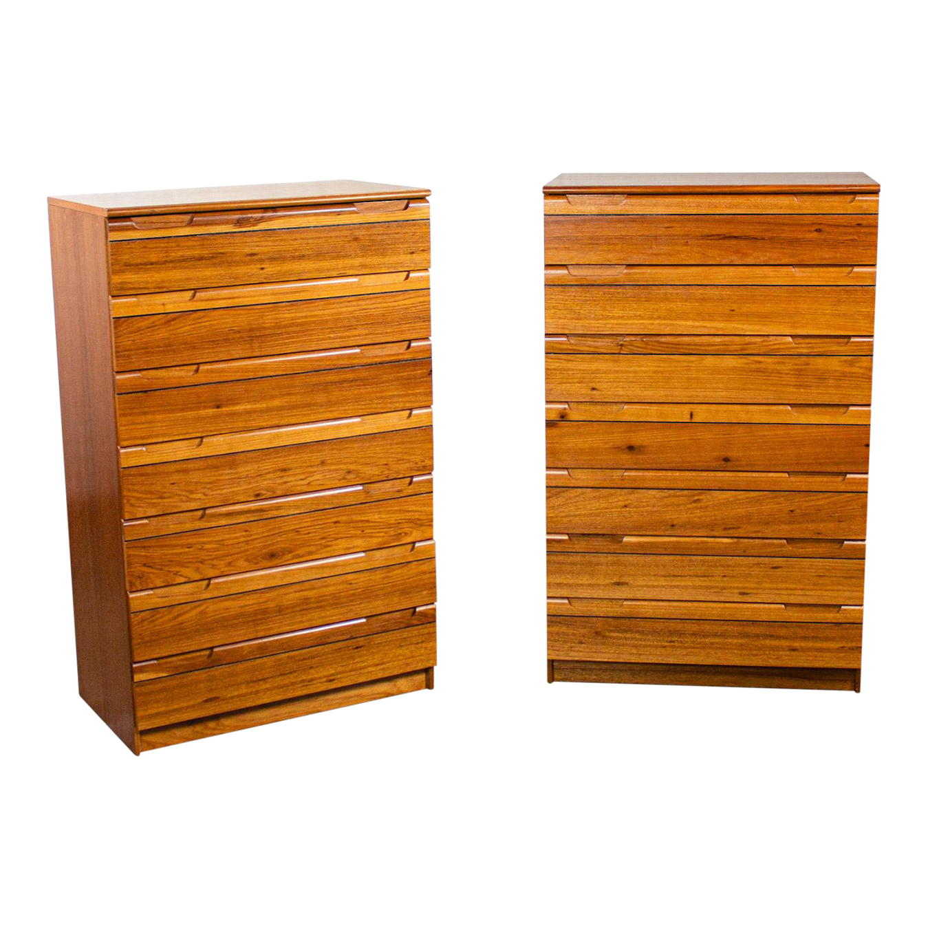 1950-1960 Mid-Century Modern Hardwood Chest of Drawers Made in