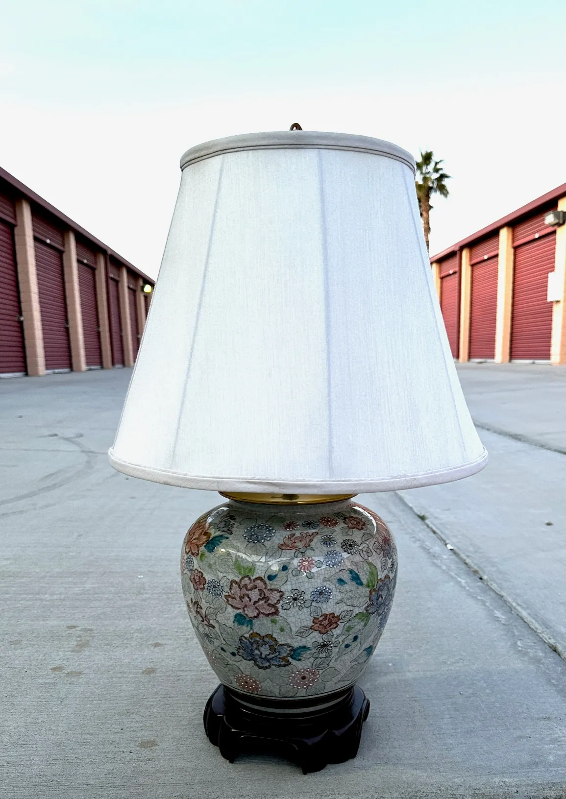 Vintage Samuel L. Dinkelspiel Chinoiserie Ginger Jar Table Lamp