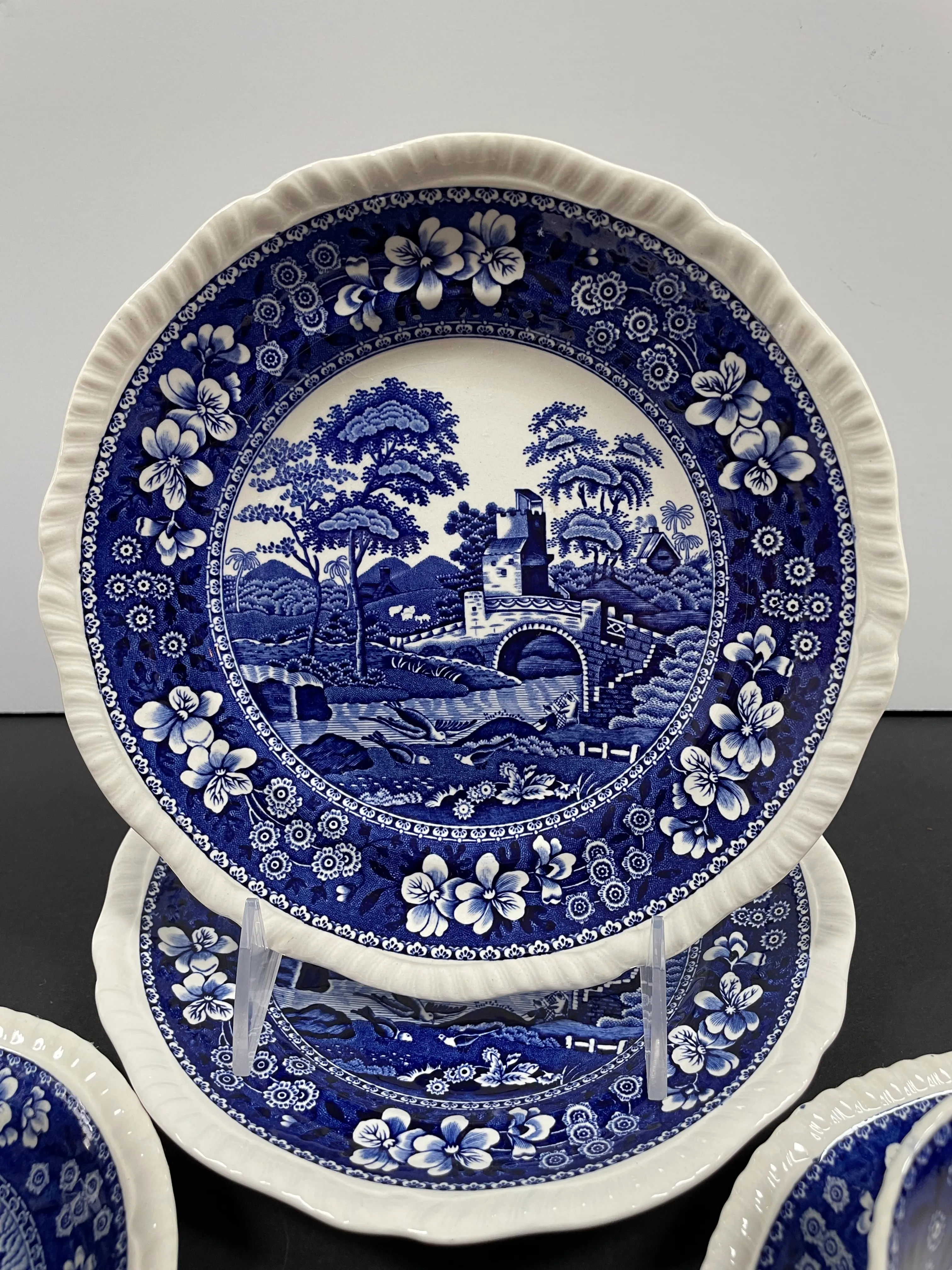 Blue Spode Transferware Vintage Copeland Spode Blue And White