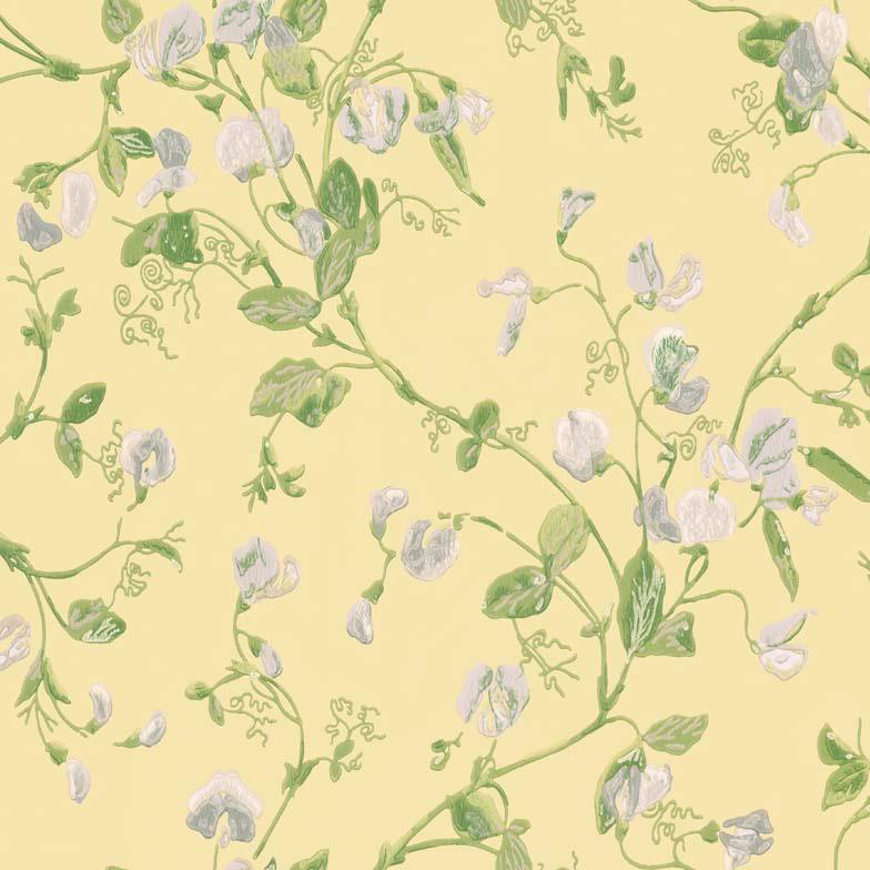 Cole & Son Sweet Pea Classic Botanical Style Wallpaper Sample Chairish