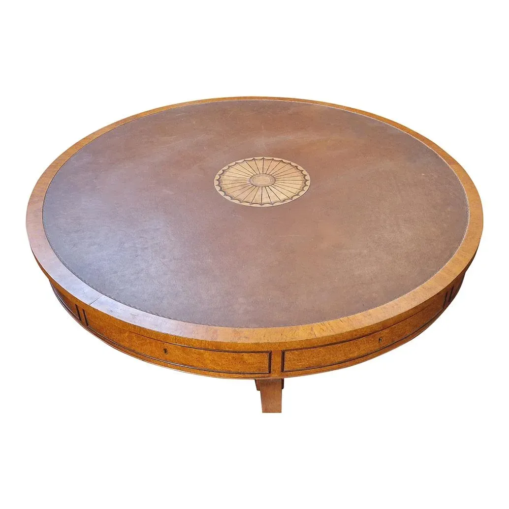 Vintage Round Empire Style Table in Thuja Root, 1980s