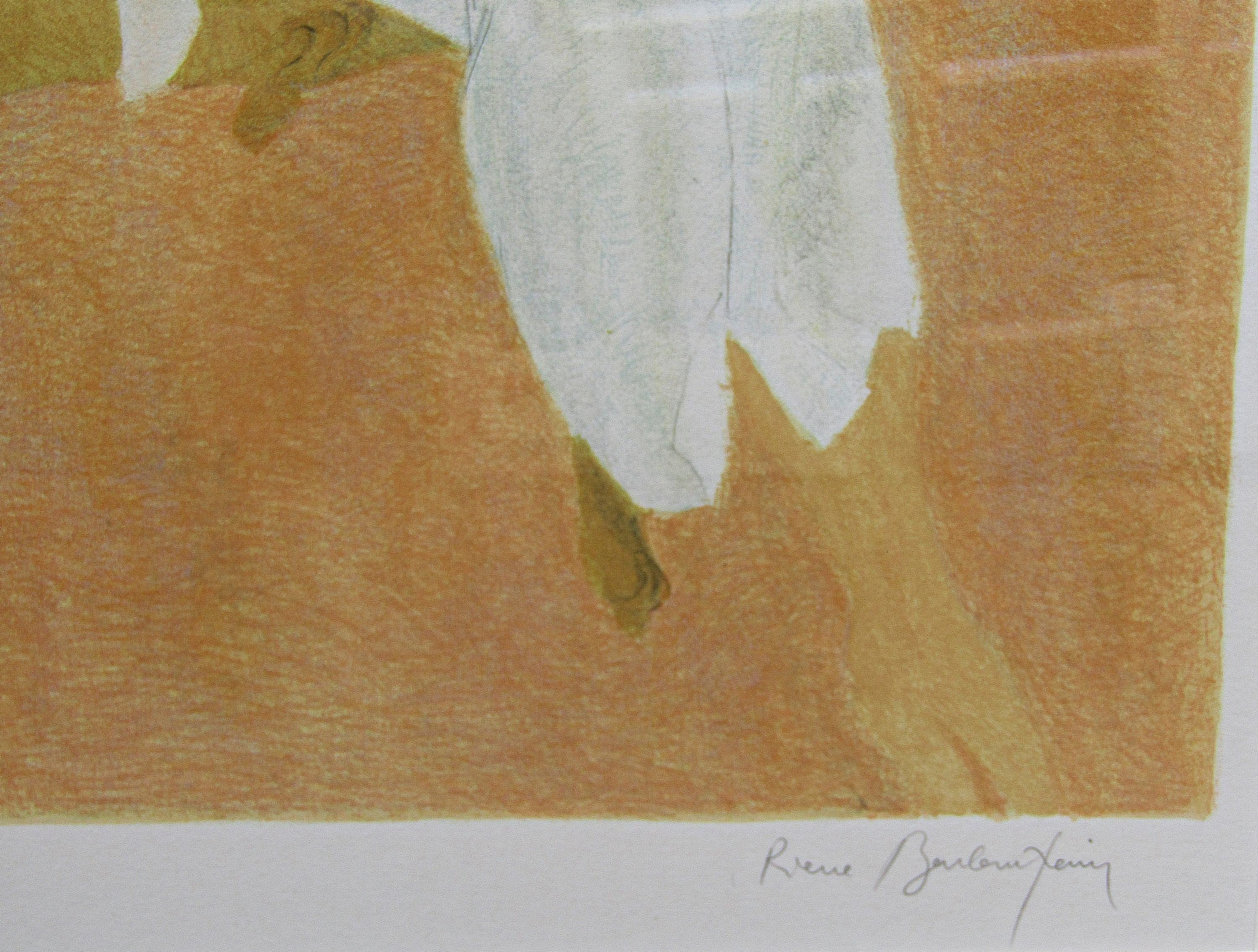 Pierre Boncompain, Woman in White, Signed Lithograph, 1985