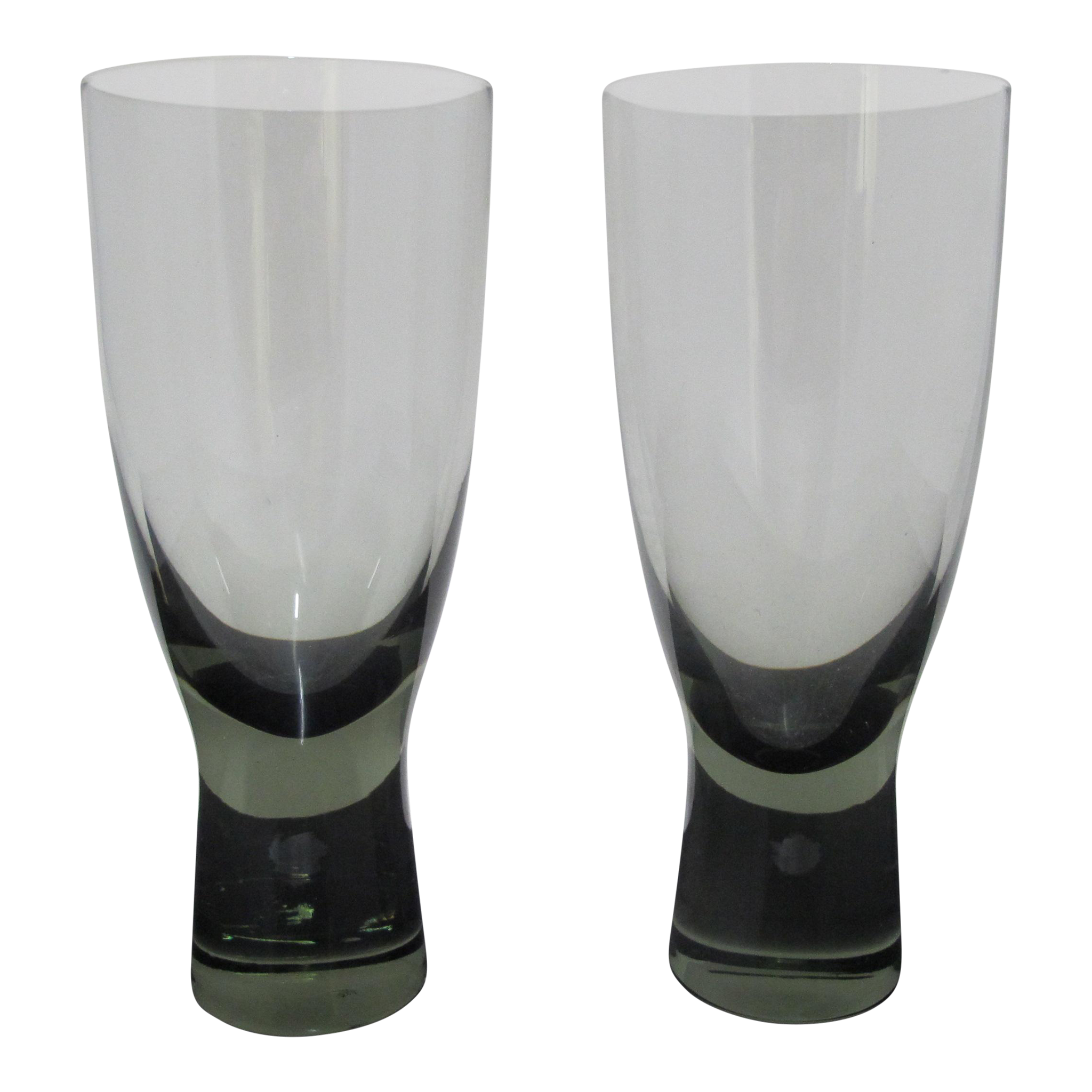 Holmegaard Copenhagen MCM Lutken Smoke Canada Stemless Water Glass Pair