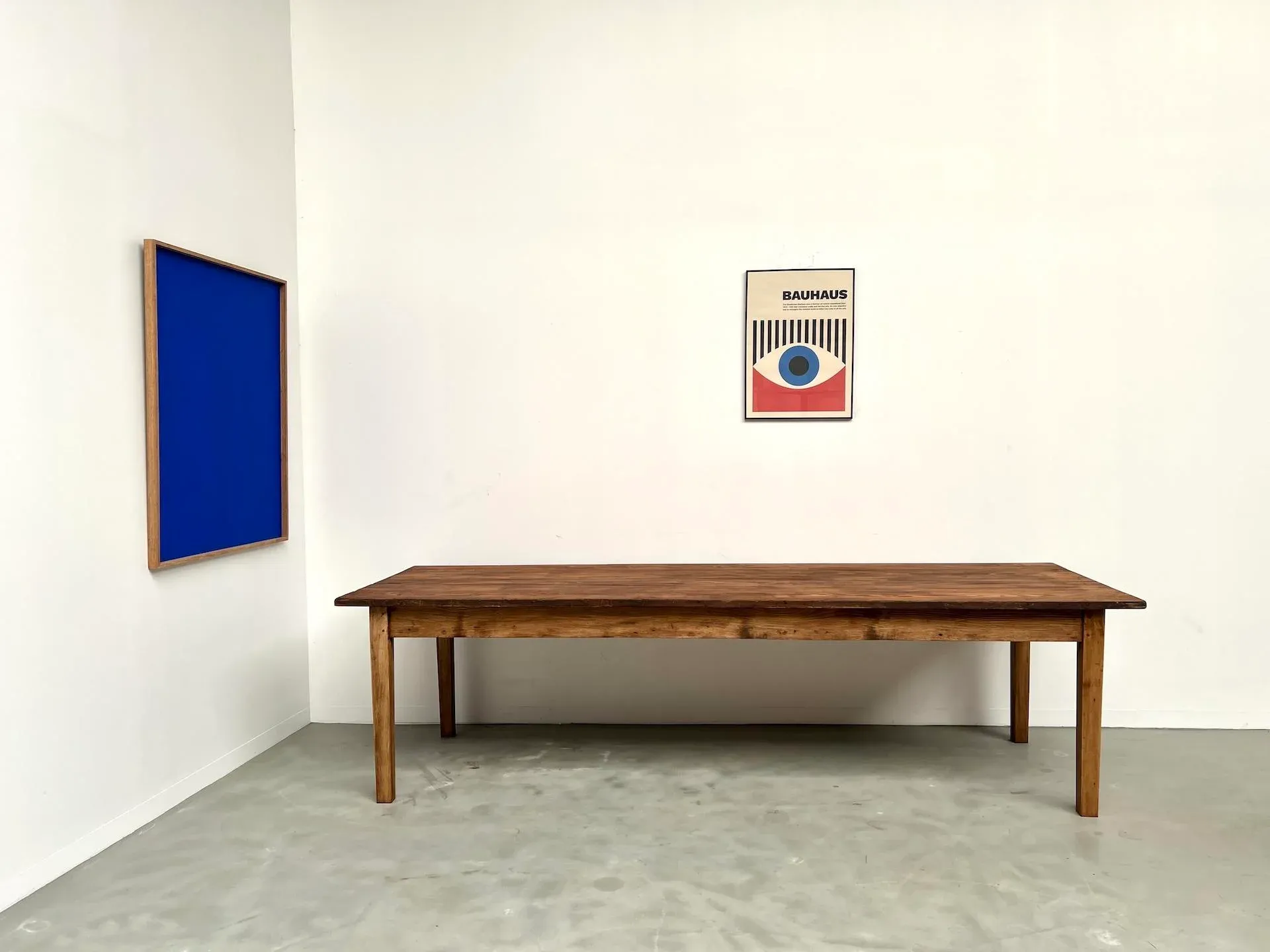 Antique Carved Working Duck DecoyLarge French Pine Farmhouse Table, 1970s