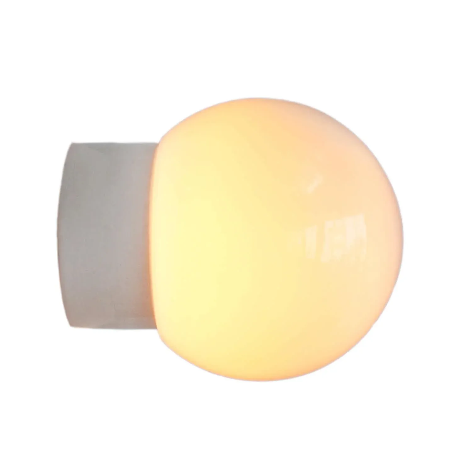 Vintage Industrial Opaline Glass Sconce, 1950s