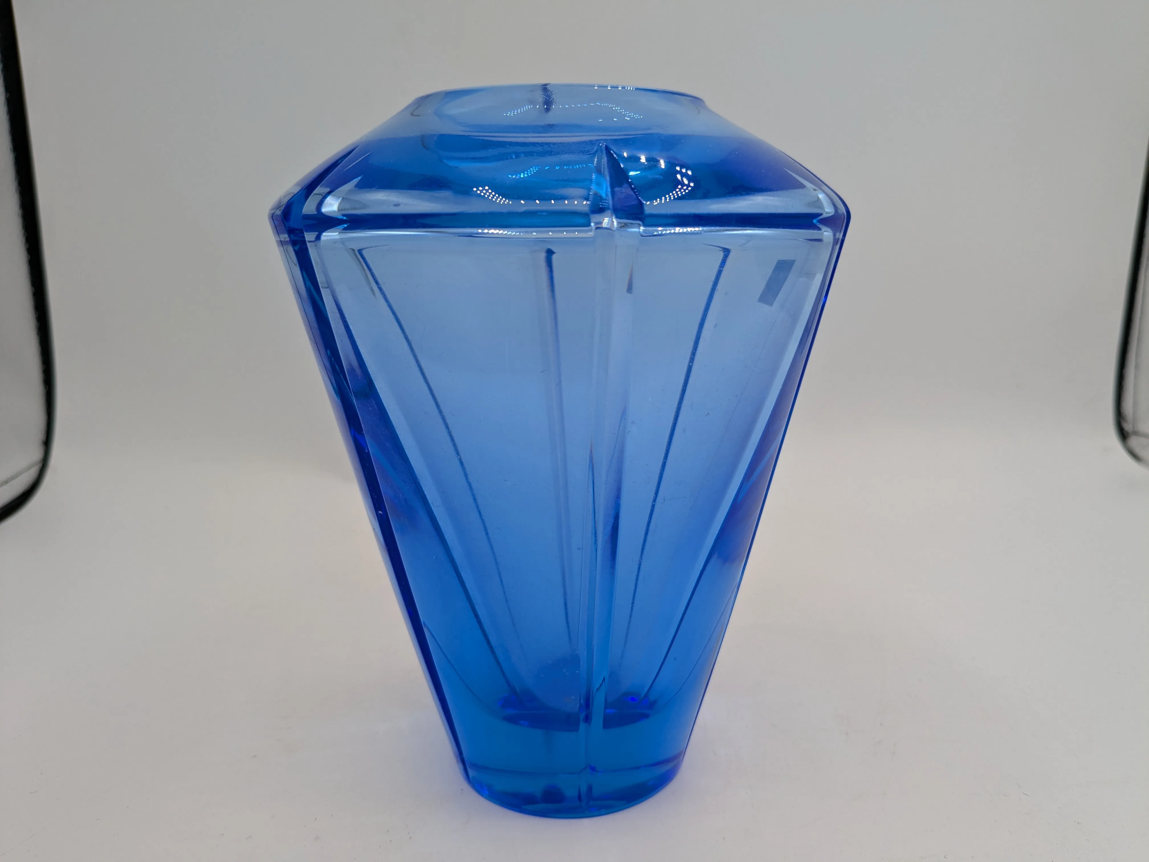 Late 20th Century Blue Crystal Cristal Sevres French Cut Glass
