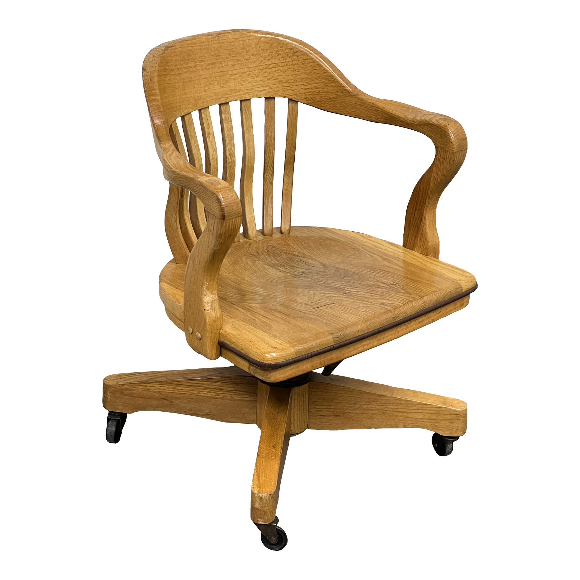 Rolling Lawyers Banker Office Desk Chair Chairish