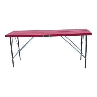 1930s Paperhanger's Metal Folding Work Table | Chairish