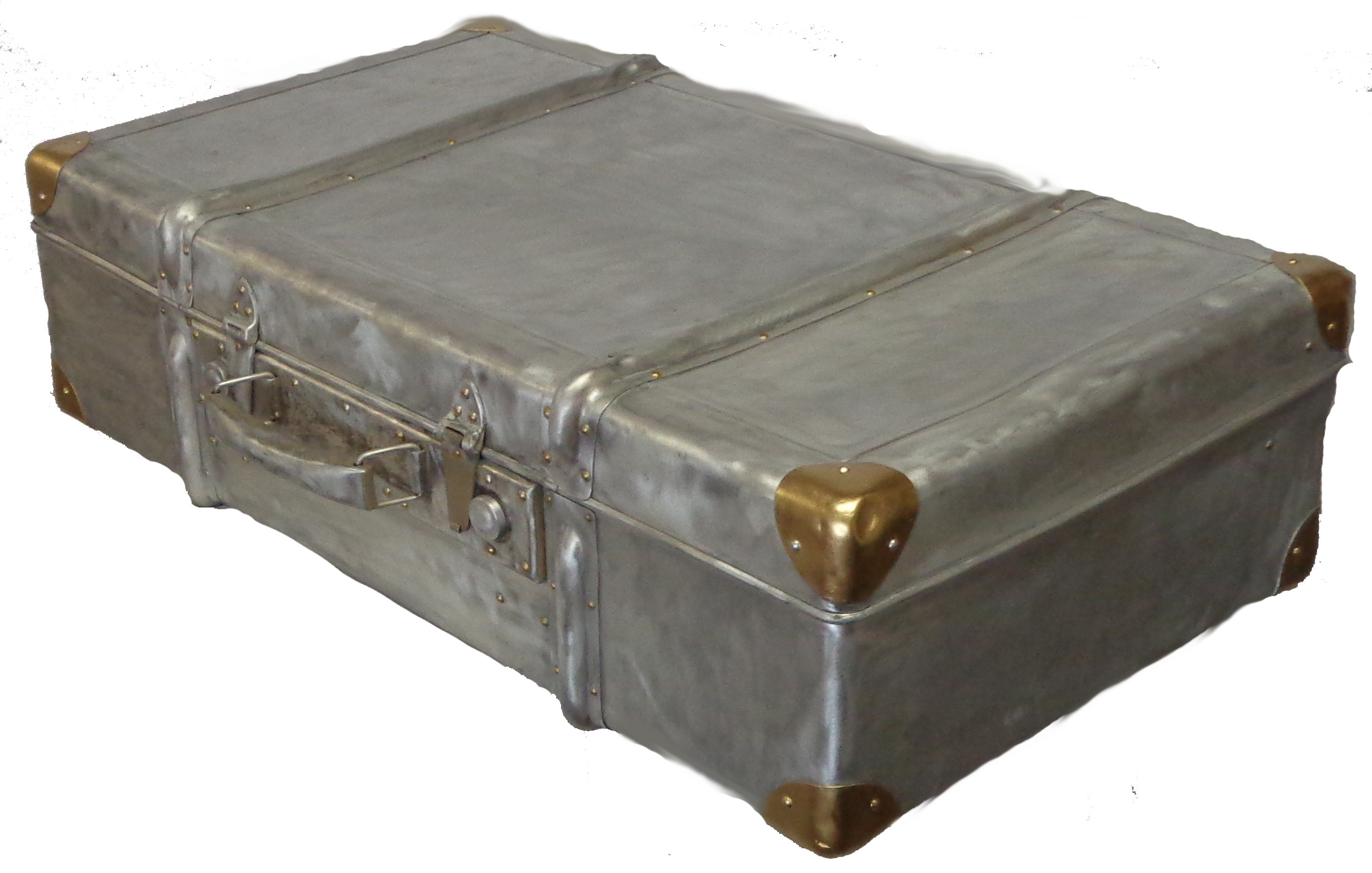 vintage aluminium suitcase