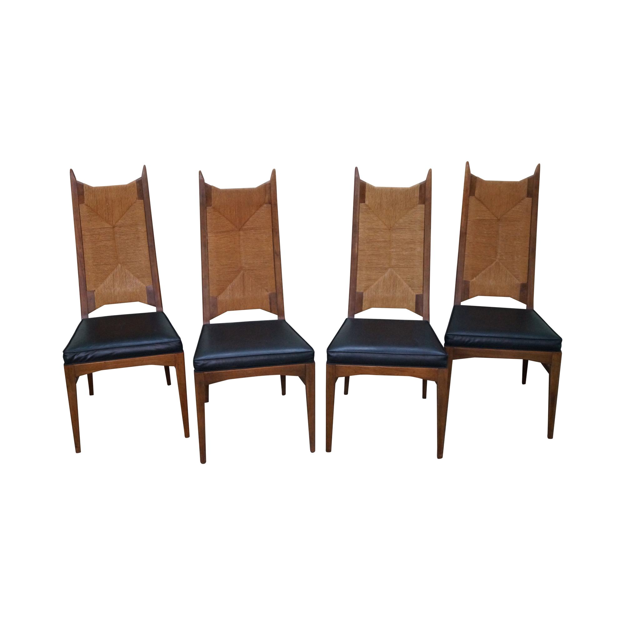 Thomasville High Back Danish Style Dining Chairs Chairish