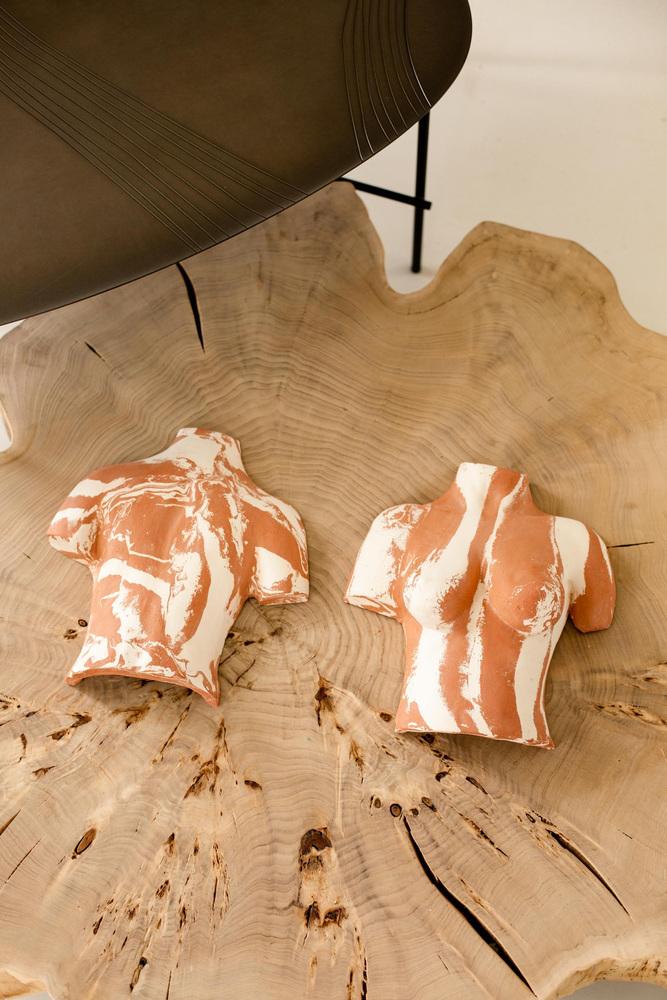 Terracotta Brut Body Sconces by Di Fretto, Set of 2