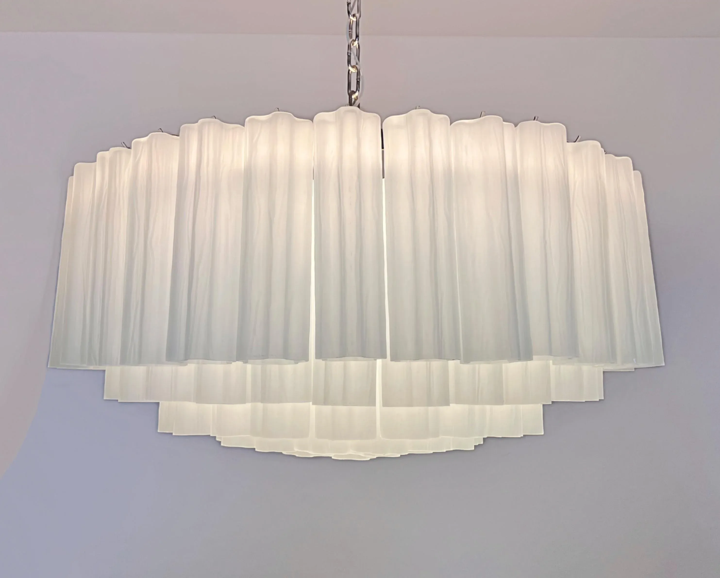 Murano Glass 101 Acid-Etched Glass Trunks Chandelier