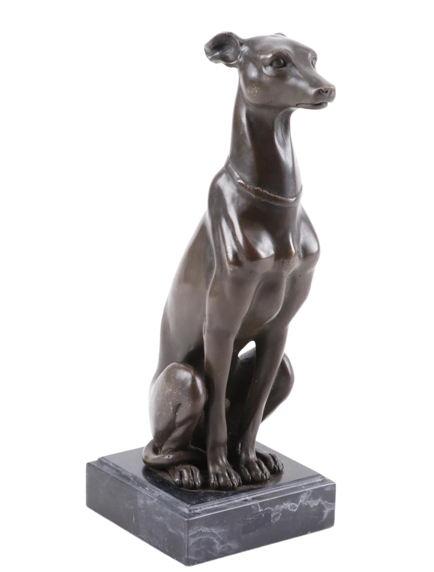 French Art Deco Whippet Dog Sculpture ‘AntoineLouis Barye’ Chairish