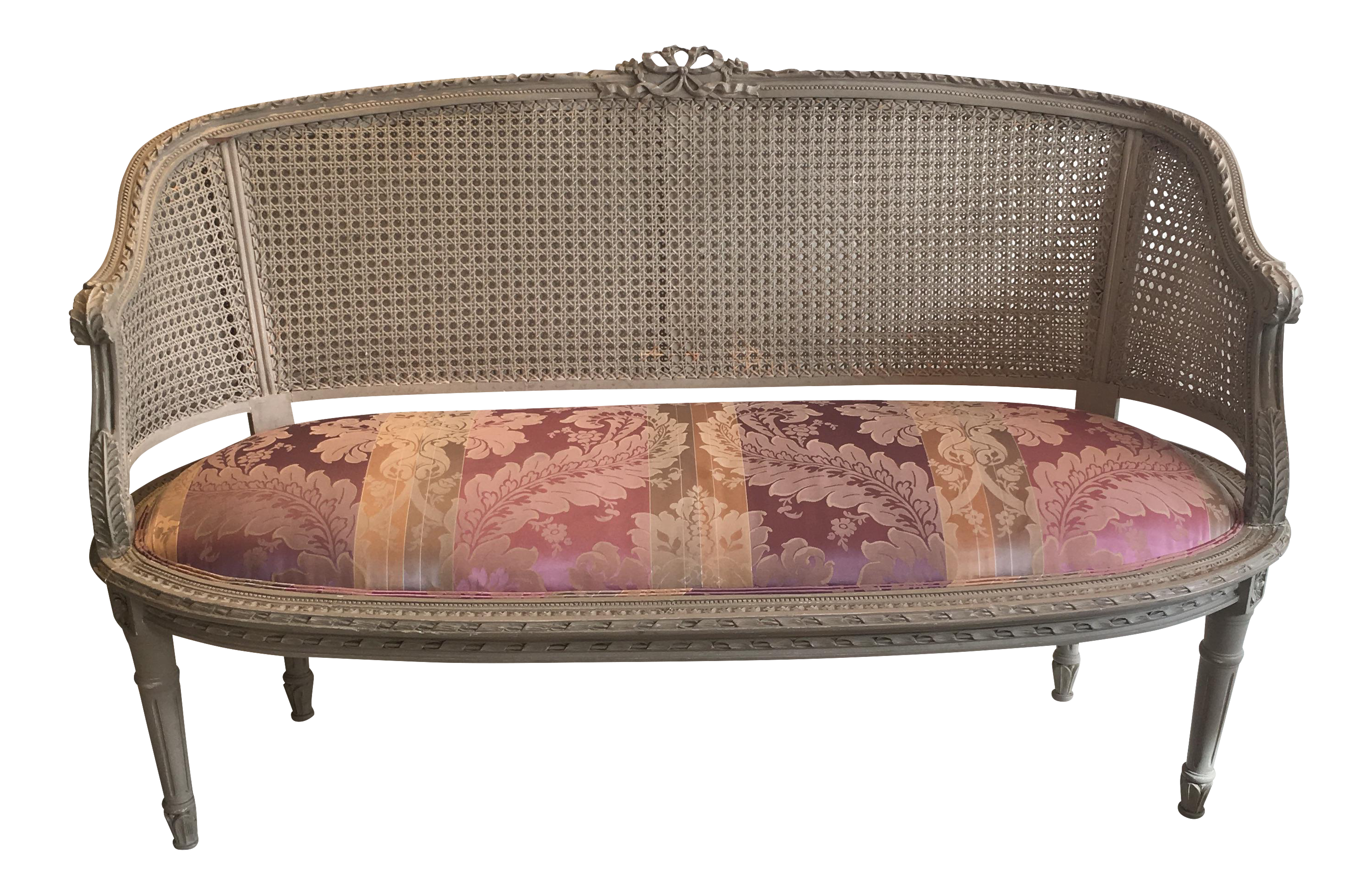 1920s Painted Cane Loveseat Chairish