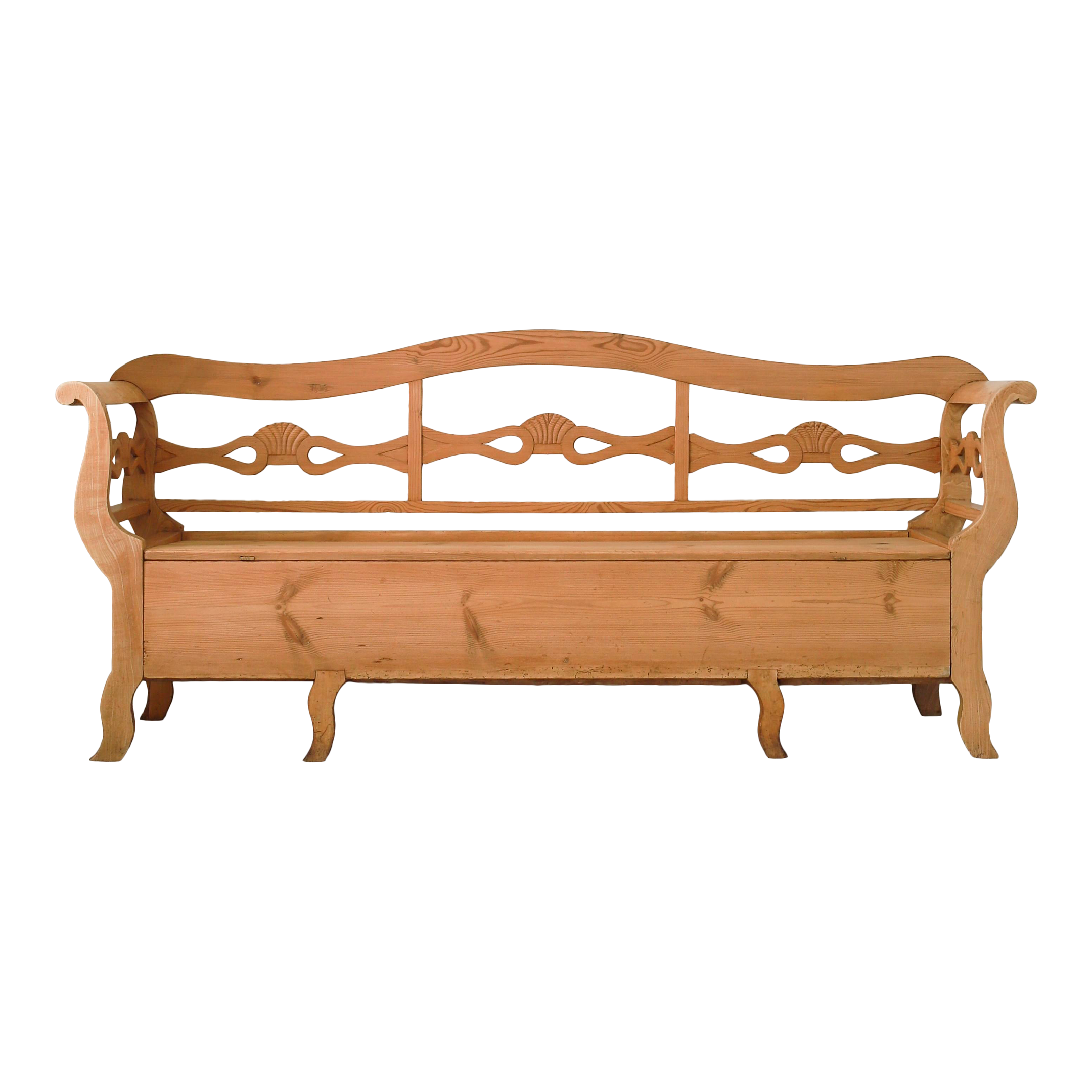 19th C Antique Swedish Pine Storage Bench | Chairish