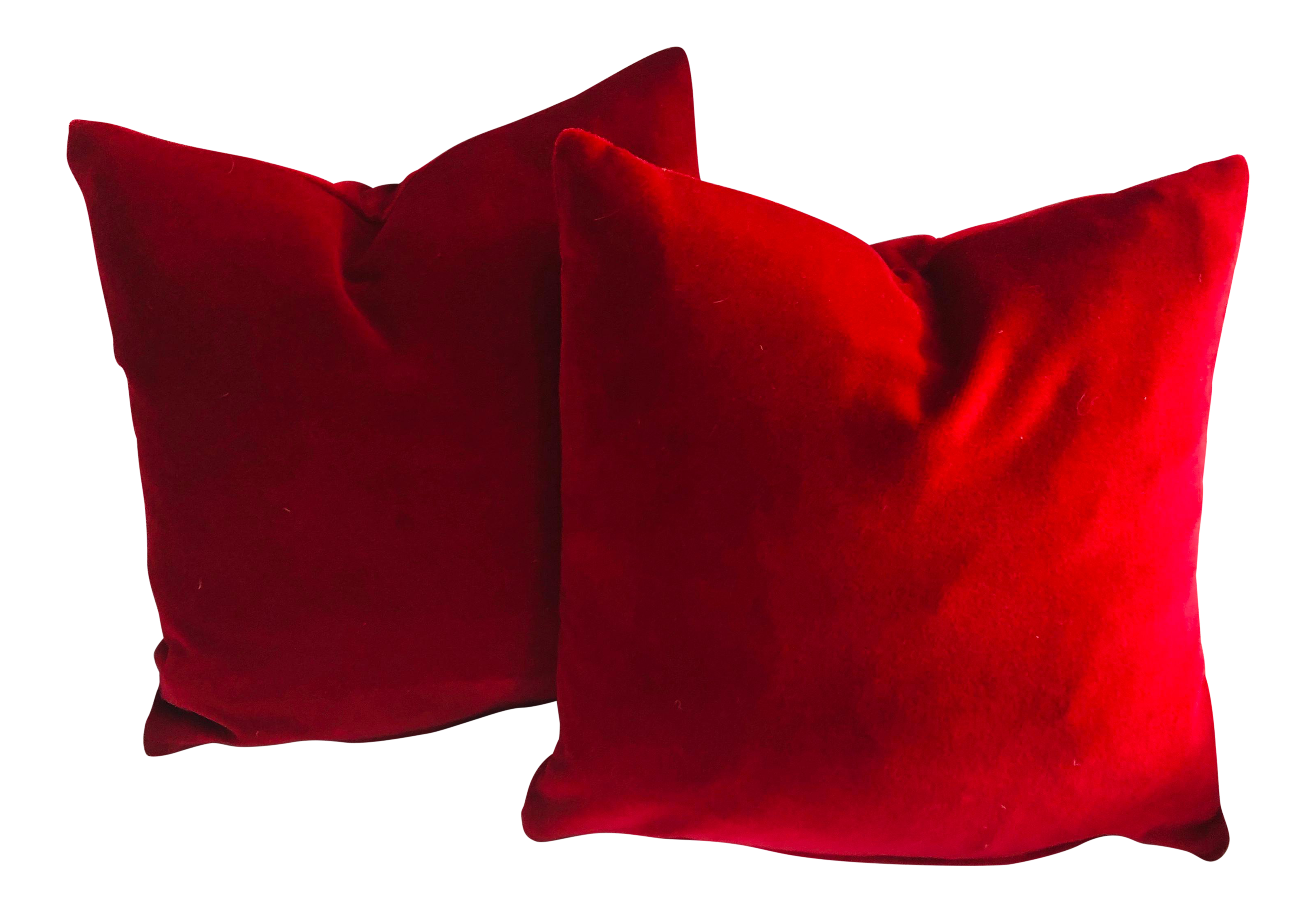 Lipstick Red Velvet 12 Feather Down Toss Pillows A Pair Custom