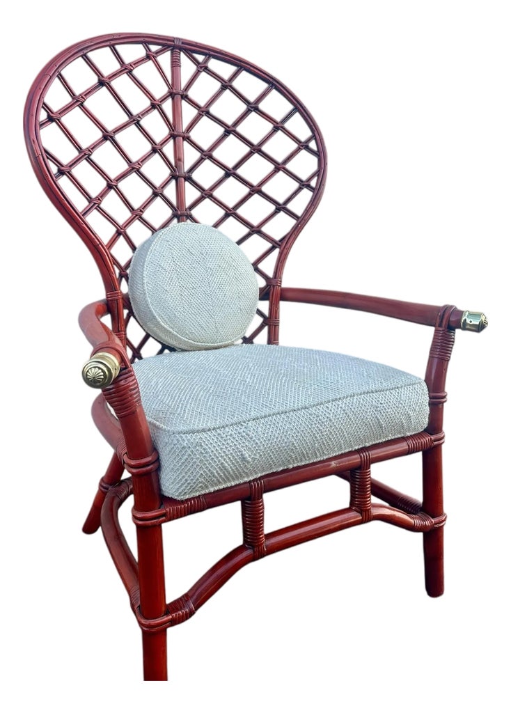 1960s Mid-Century Ratan Bamboo Attributed to Ficks Reed Peacock