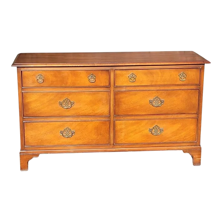 1960s Drexel Solid Genuine Mahogany Chippendale Double Dresser Chairish