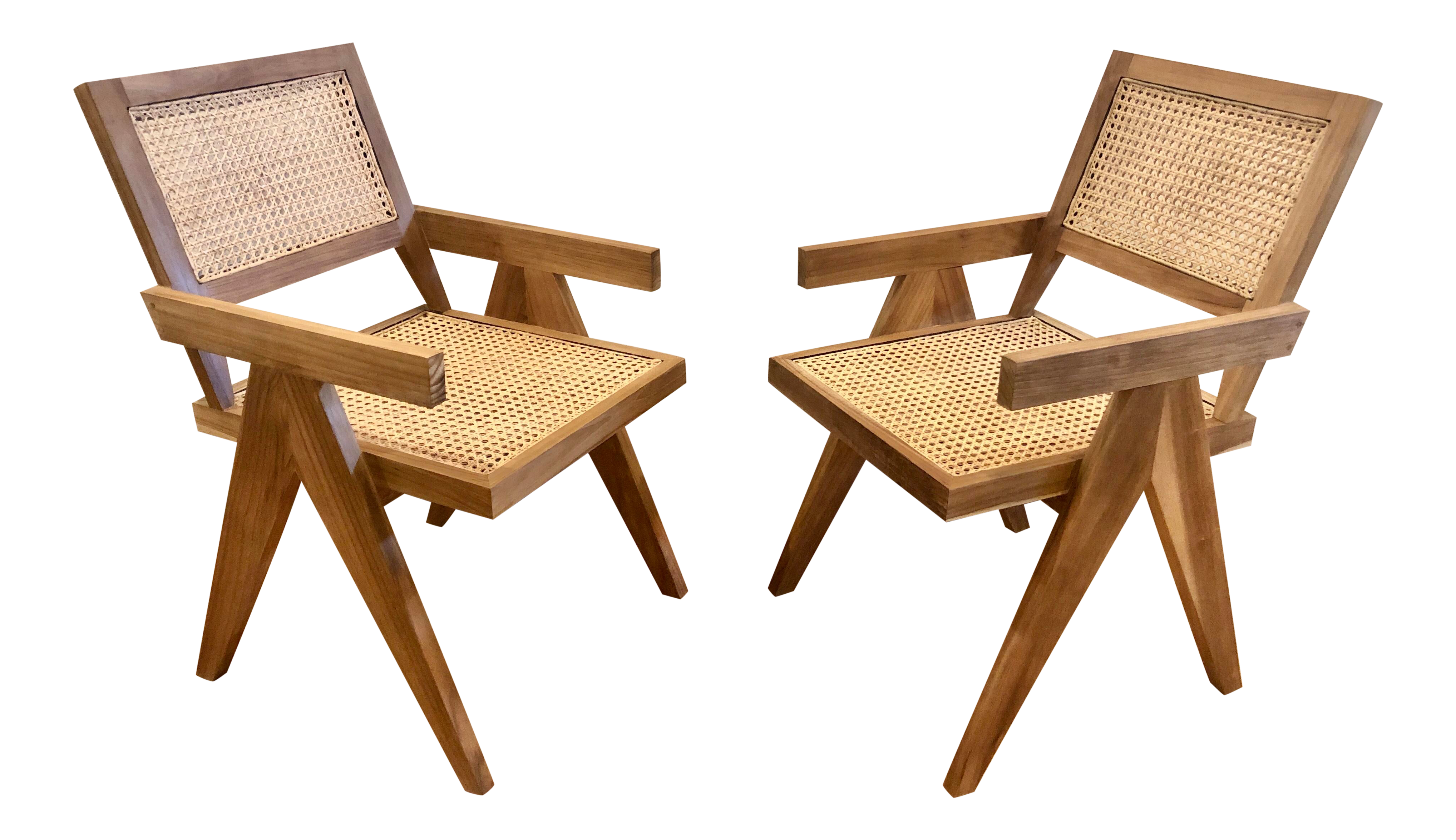 Mid Century Modern Teak Chairs Pair Chairish