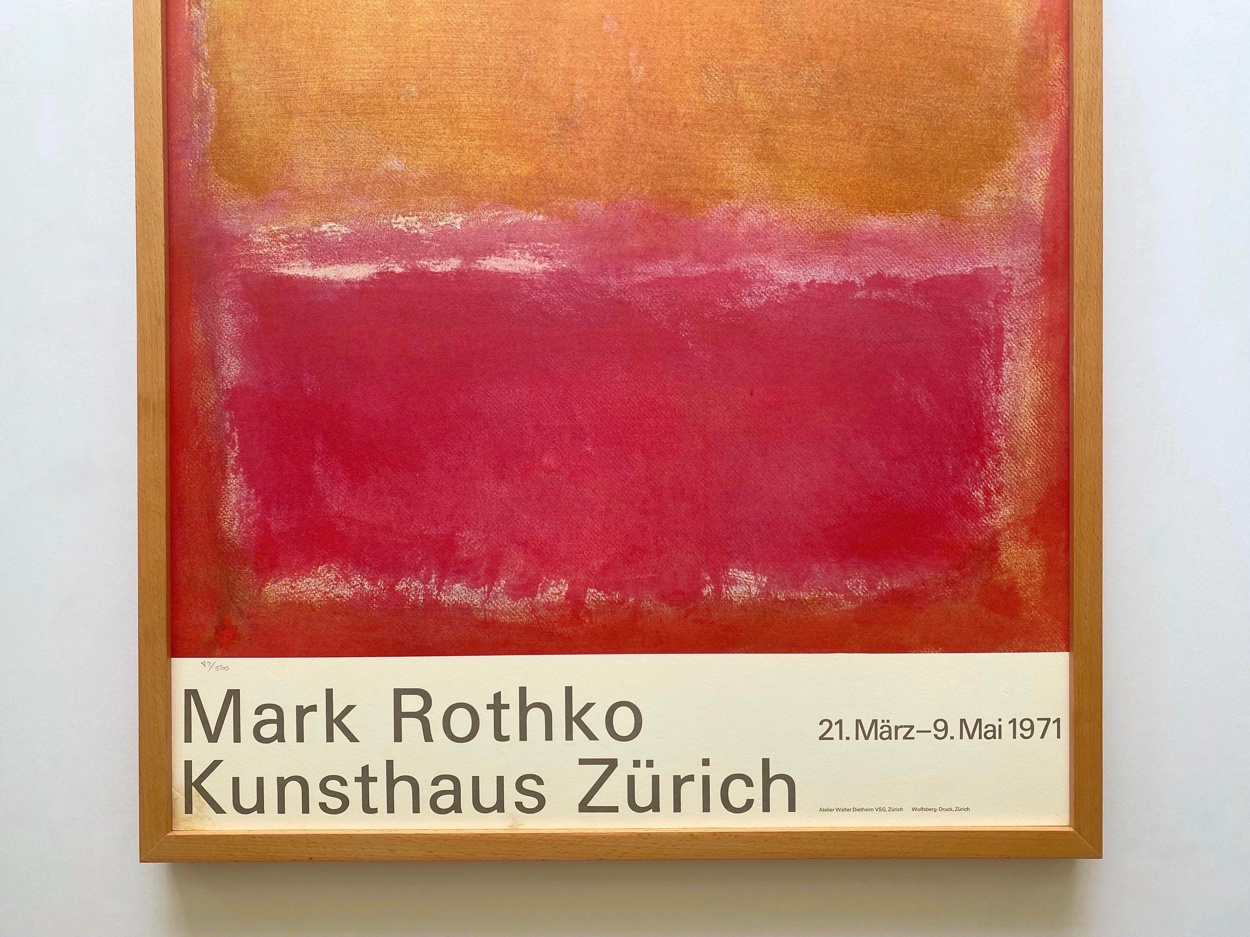 Mark Rothko Vintage 1971 Limited Edition Mid Century