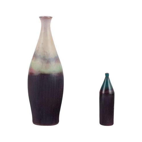 ◆ SVEN HOFVERBERG flower vase Sweden ◆ Large Vintage Swedish Ceramic Vases by Sven Hofverberg, 1970s, Set