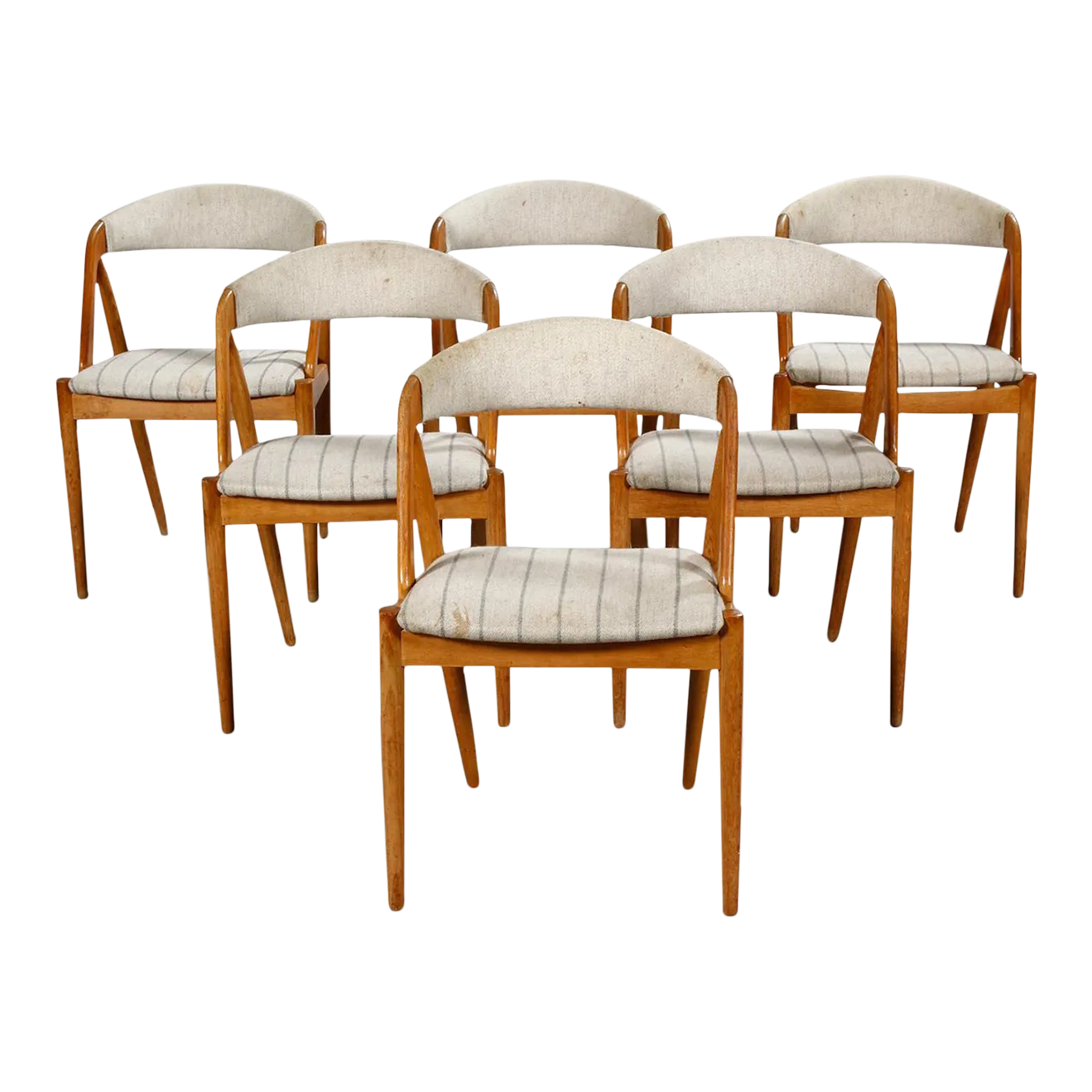 1960s Set of 6 Model 31 Kai Kristiansen Dining Chairs in Oak Chairish