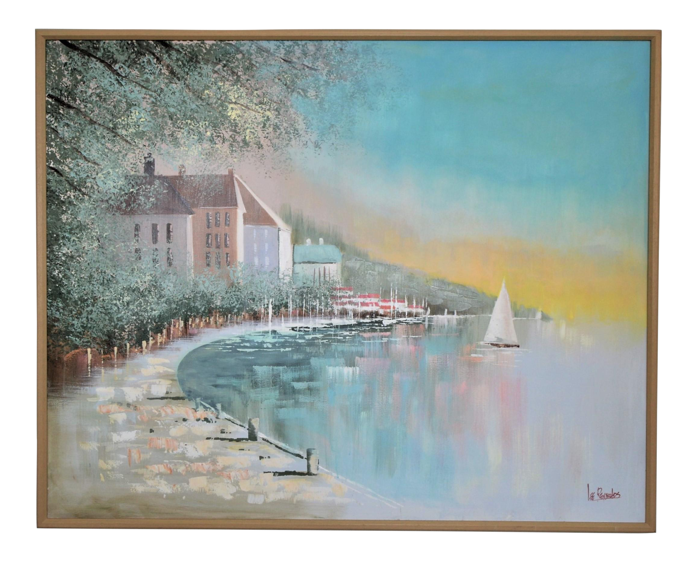 Lee Reynolds Original Seascape Maritime Oil Painting on Canvas Mid