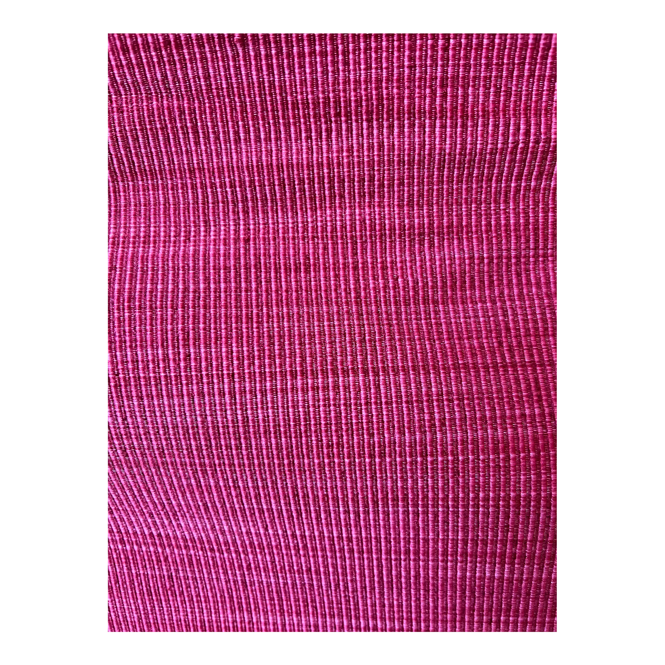 Upholstery Fabric Vintage 1980s Solid Red Color With Ribbed Pattern- 8 Yards