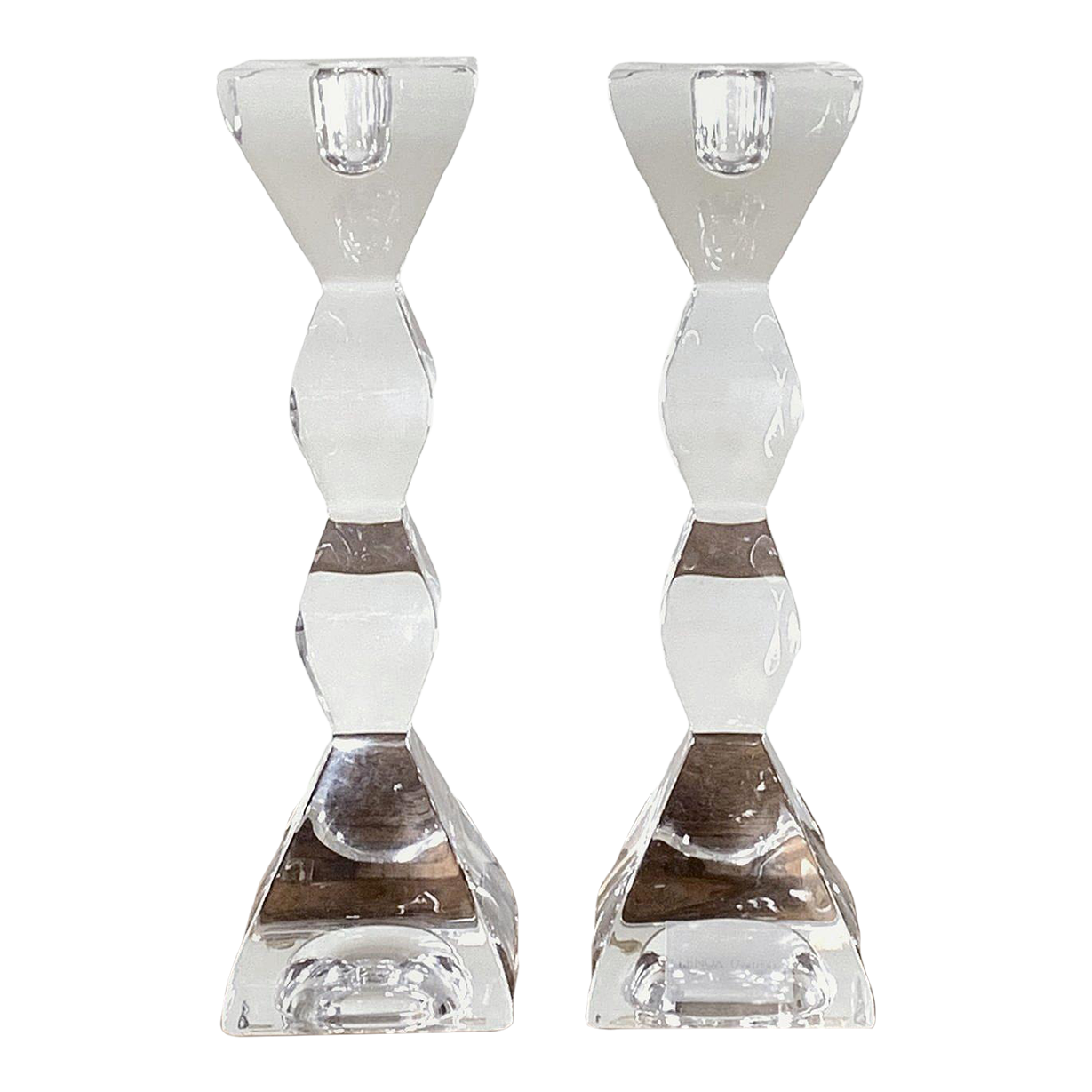 Vintage Lenox Ovations Crystal Candlesticks a Pair Chairish