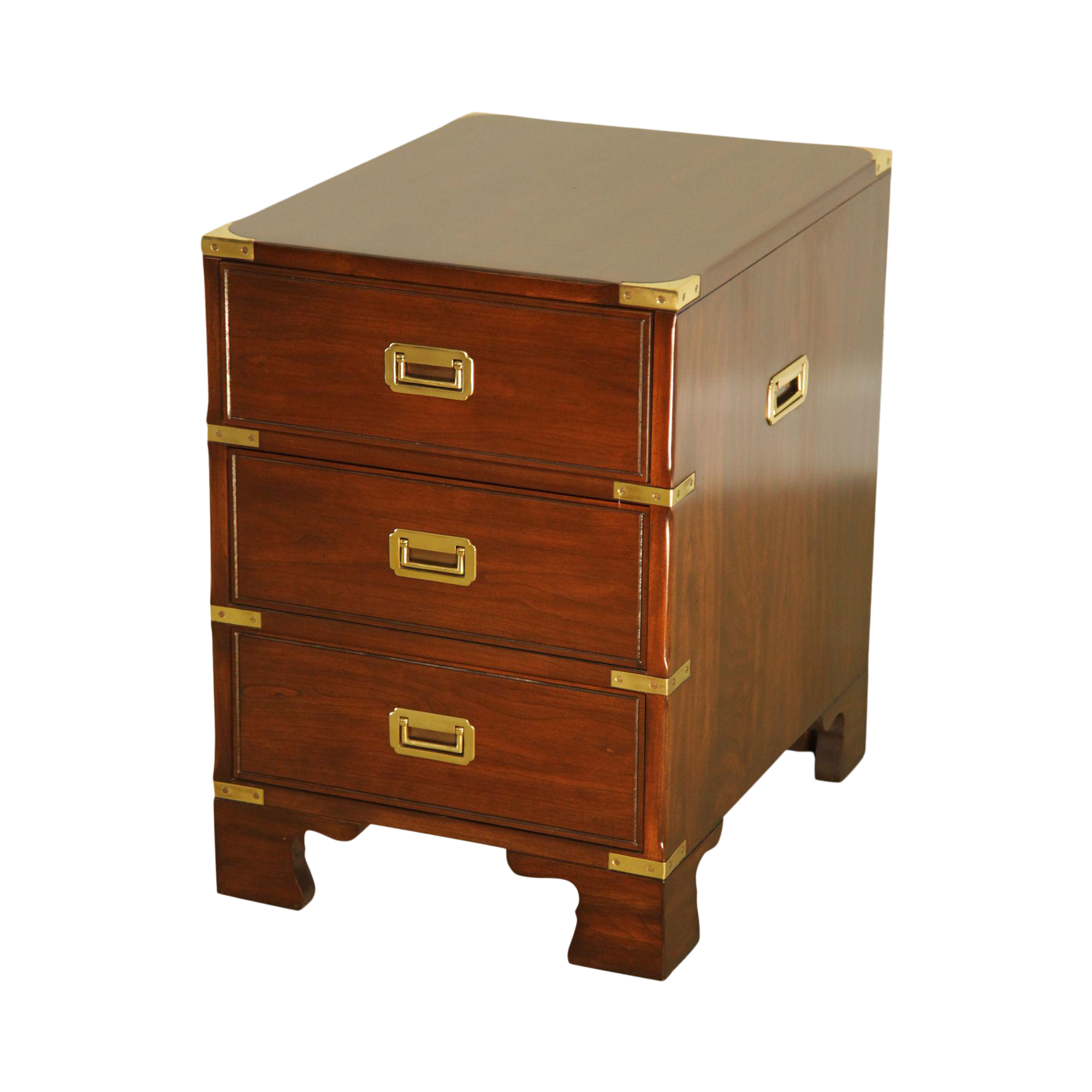 Harden Cherry Campaign Style 3 Drawer Chest Or Nightstand Chairish