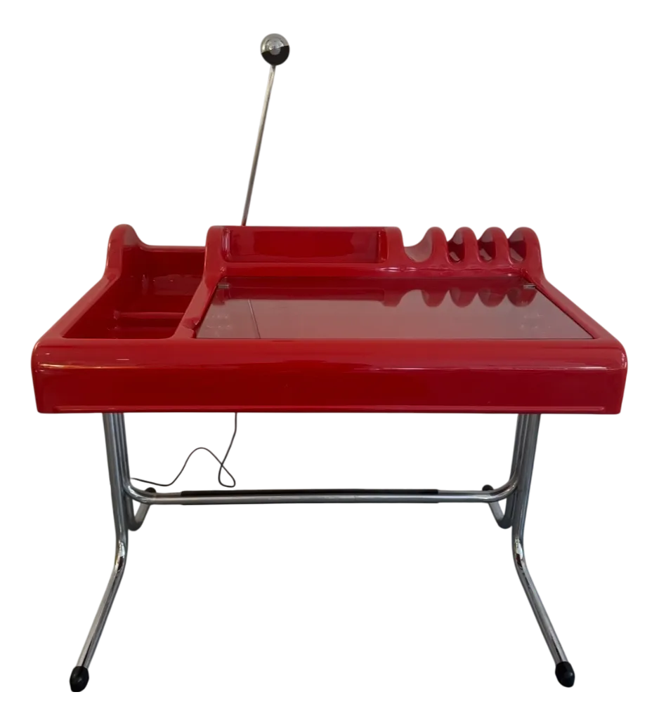 Red Orix Desk by Vittorio Parigi and Nani Prina for Molteni, 1960s