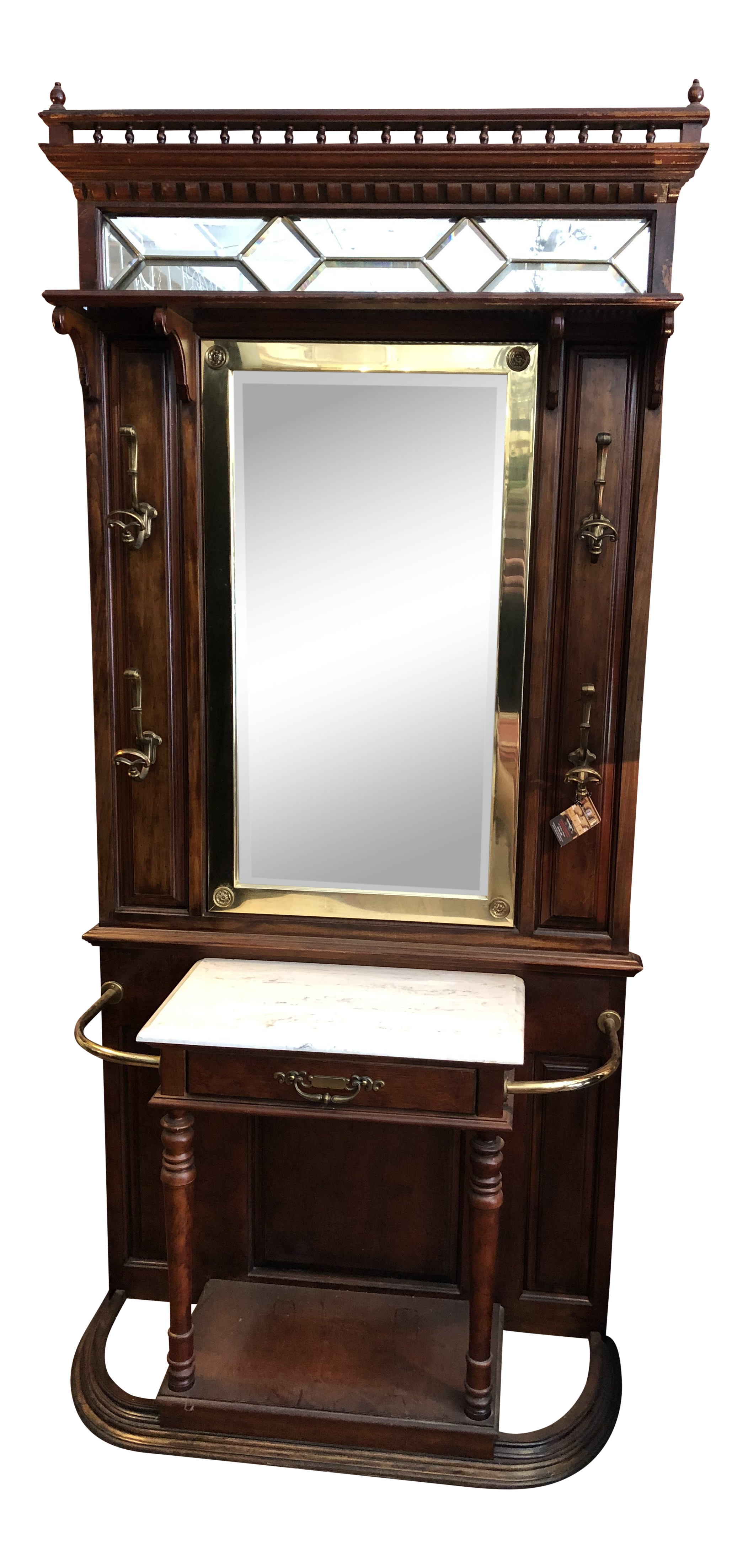 Vintage Pulaski Hall Tree Chairish