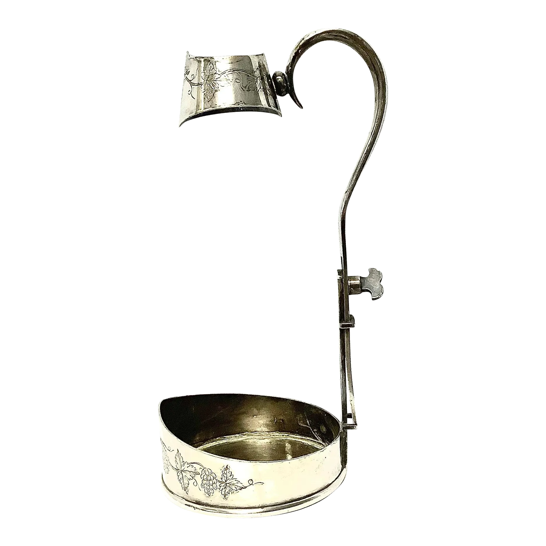 Antique English Silver Plate Wine Bottle Holder