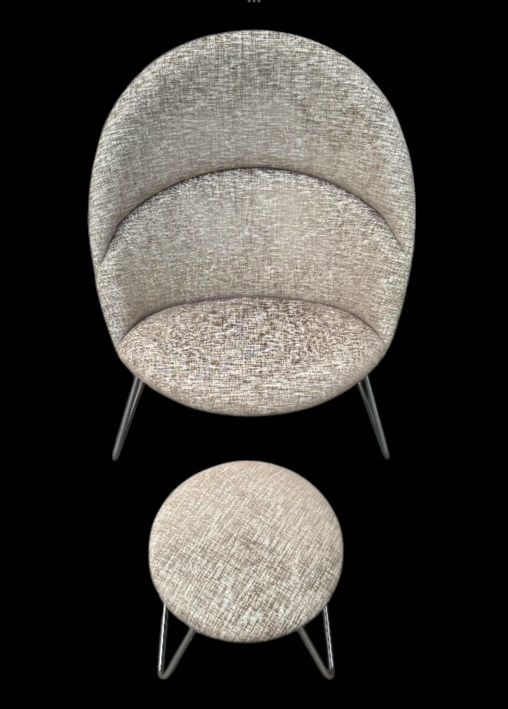 Dennie Chair & Foot Stool by Nanna Ditzel & Jørgen Ditzel for One