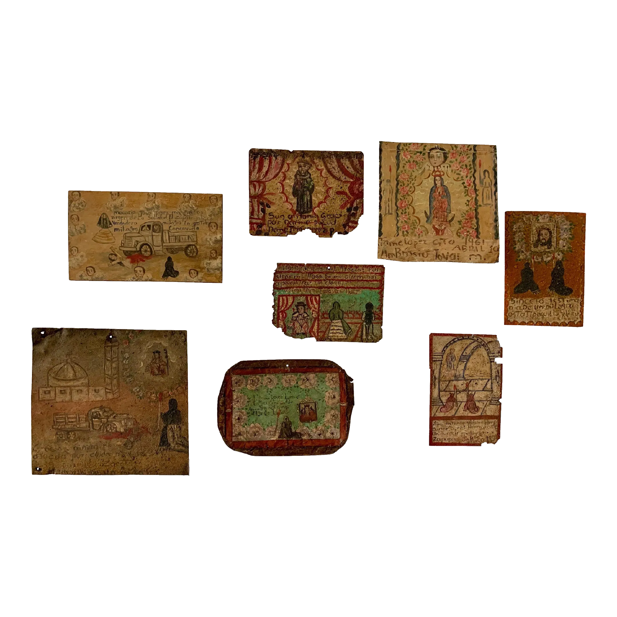 Collection of Mexican Prayer Plaques \
