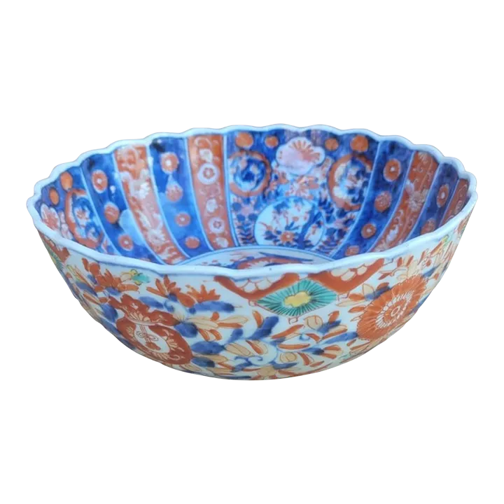 19th Century Japanese Imari Decorative Centerpiece Bowl Chairish