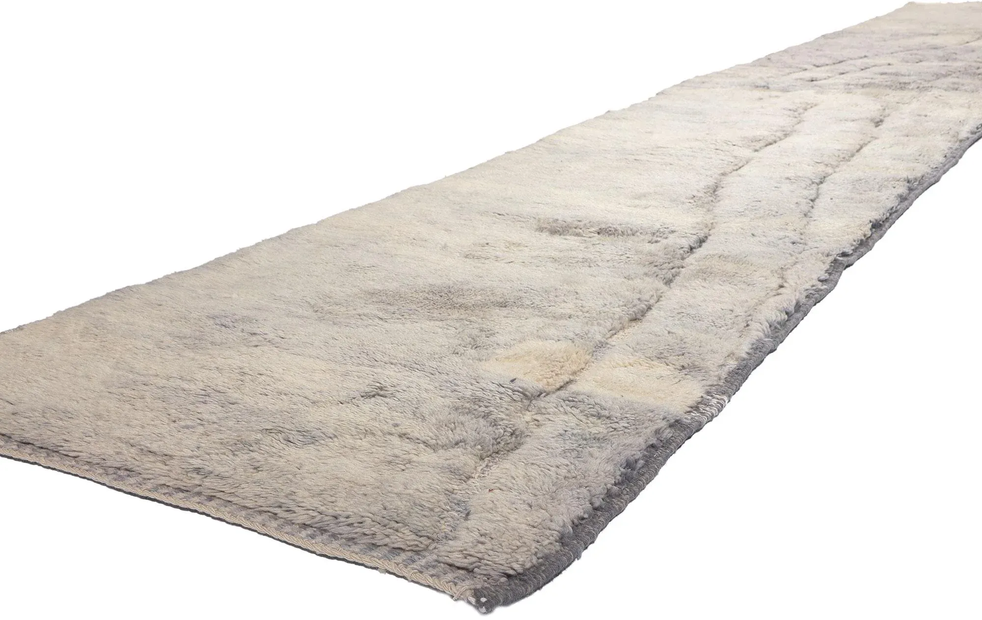 Extra-Long Lavender-Gray Moroccan Rug - 03\'02 X 18\'04