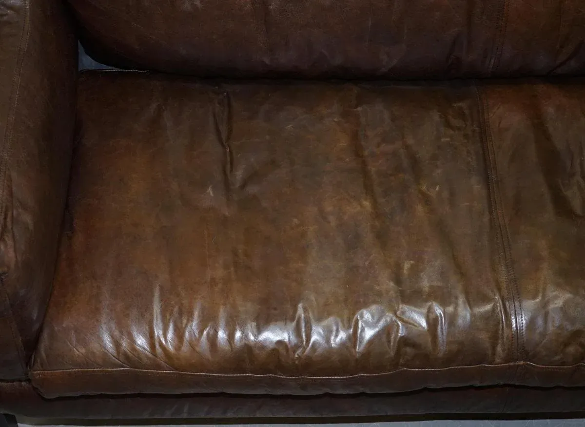 Vintage Brown Leather Sofa