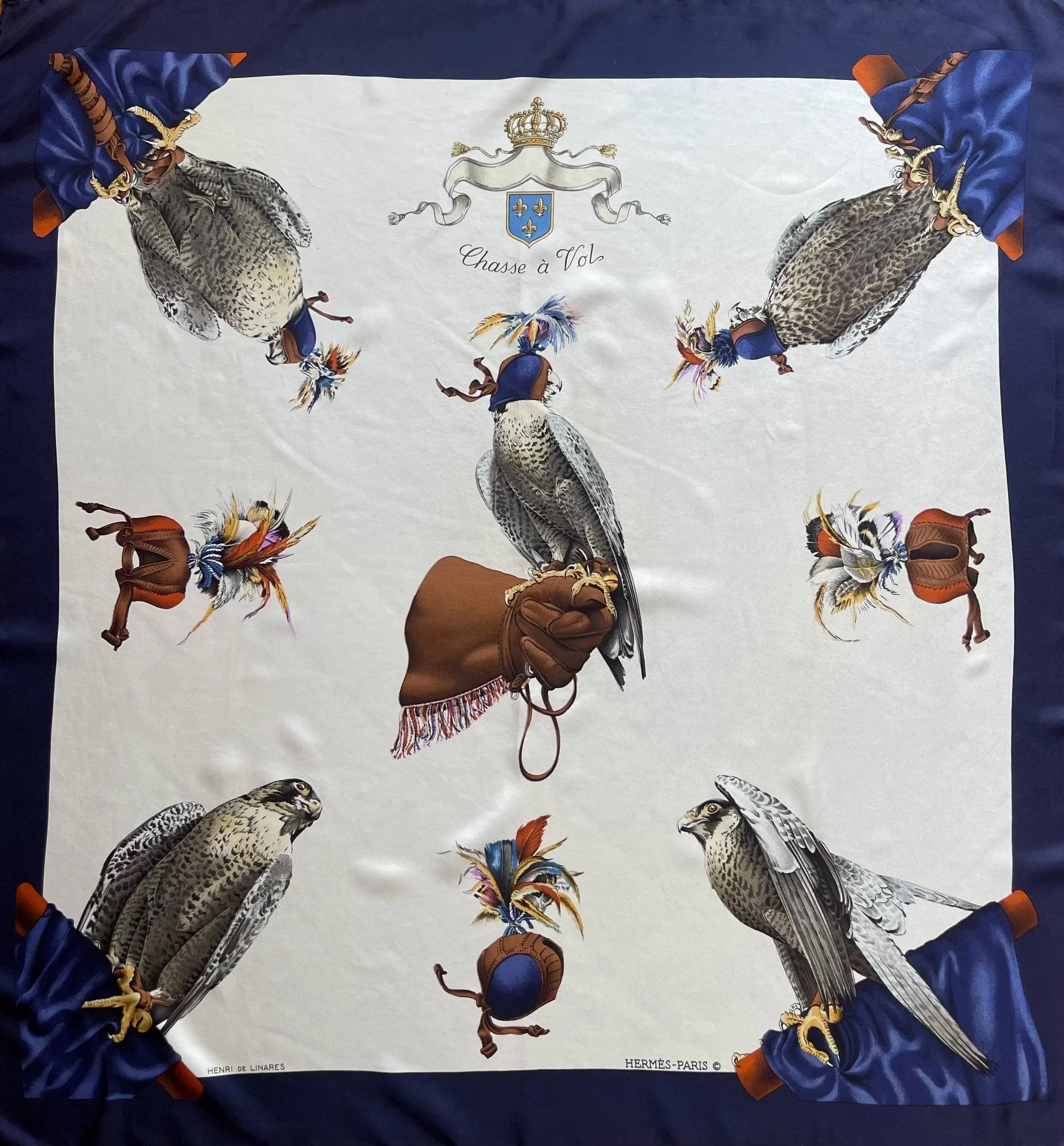 Hermès Silk Scarf « Chasse À Vol » 1986 | Chairish