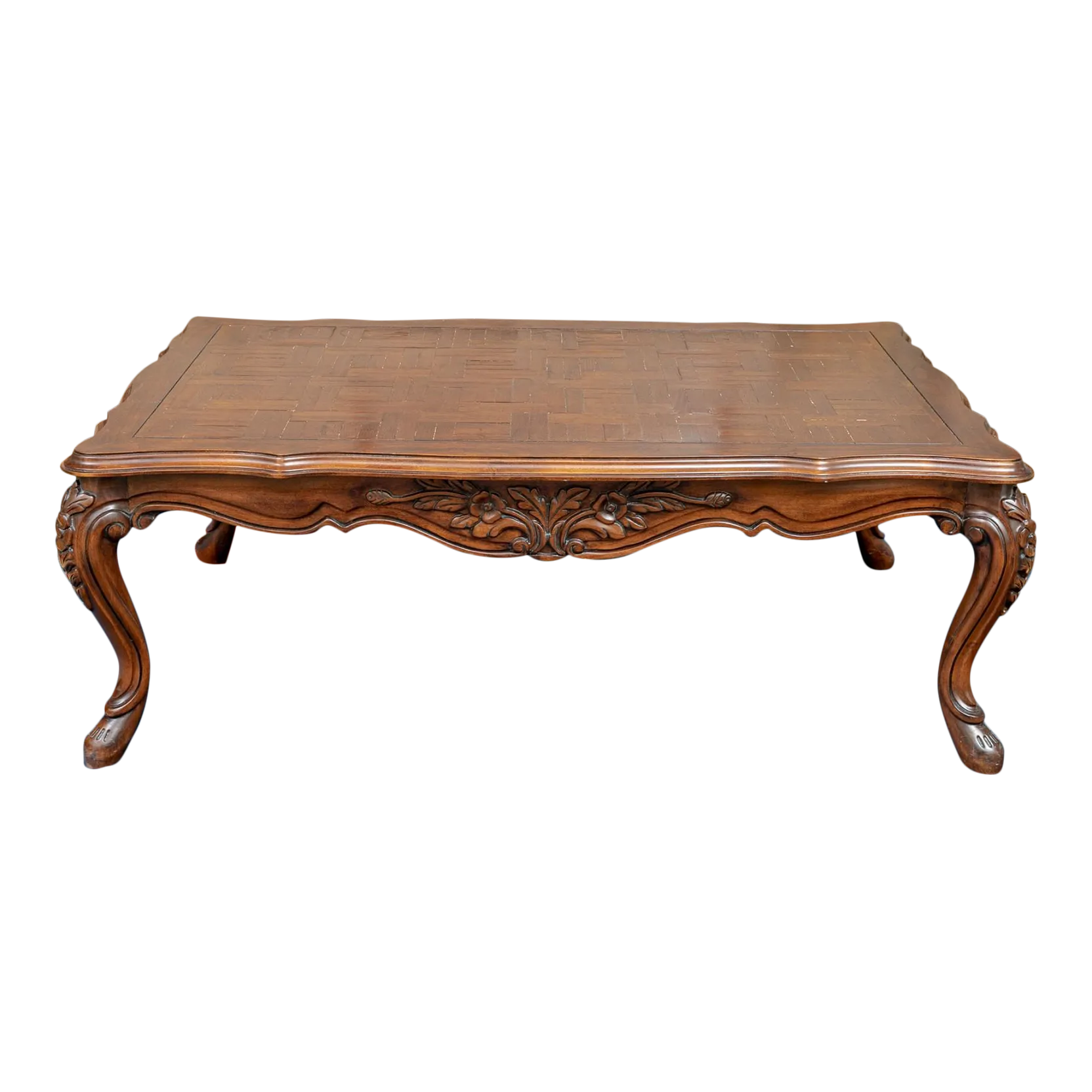 Early 20th Century Rectangular French Style Walnut Coffee Table Chairish