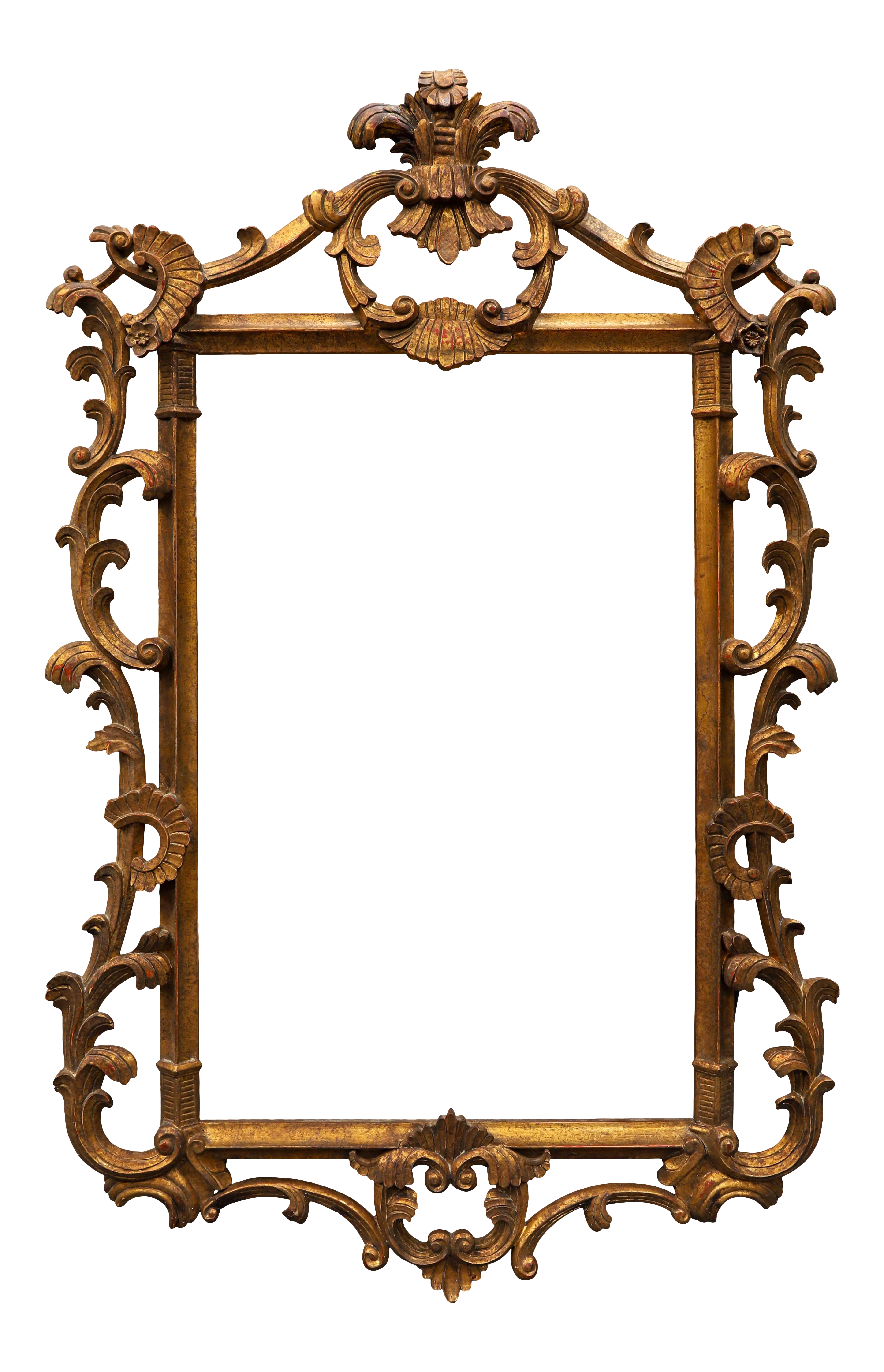 Vintage Wooden Mirror Frame In Golden Bronze Color Chairish