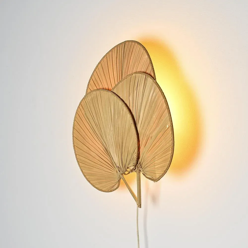 Palm Leaves Wall Light, France, 1970s